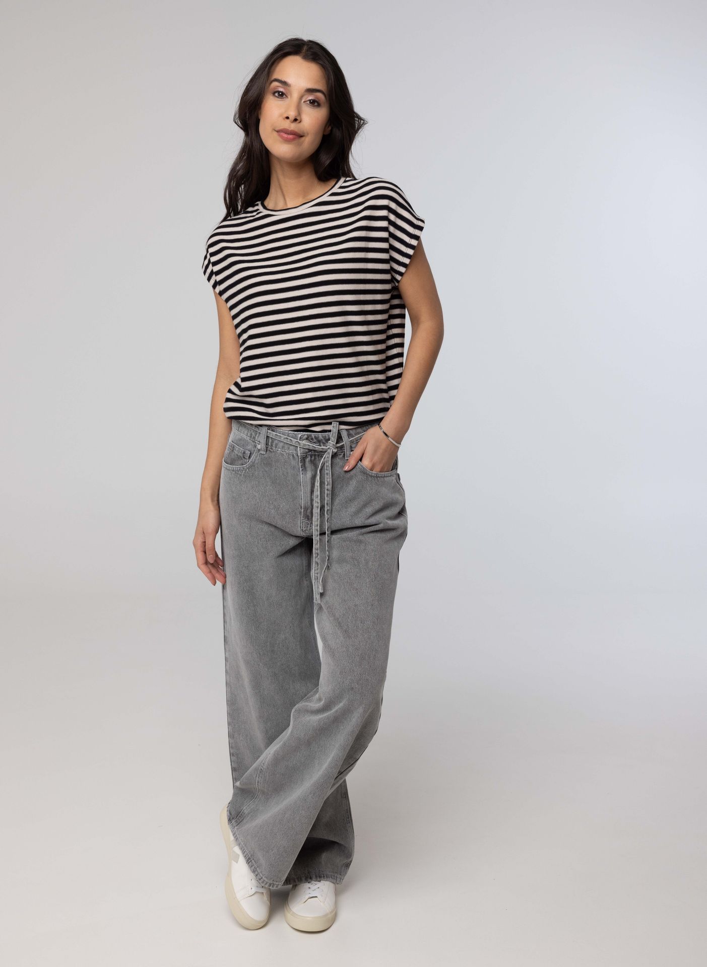 Norah Grijze jeans met strik grey 214255-045
