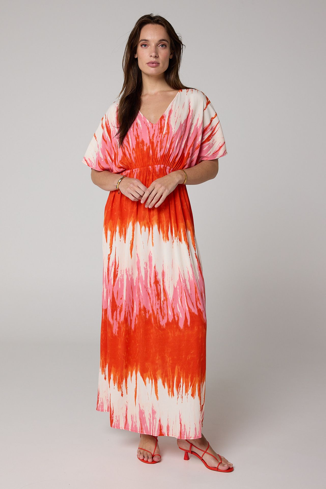 Norah Maxi jurk oranje multicolor 214260-002