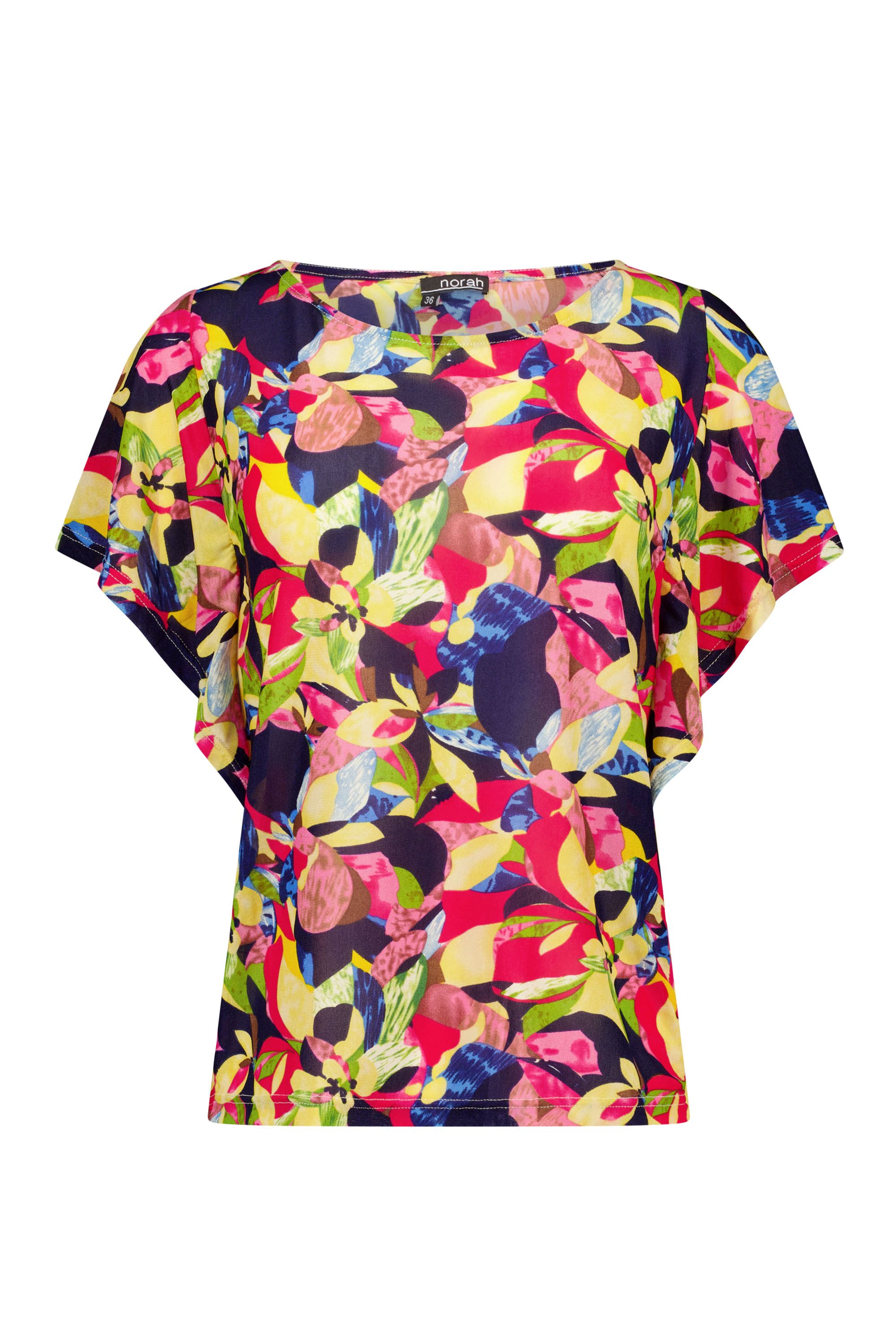 Norah Kleurrijk shirt met grafische print multicolor 214276-002