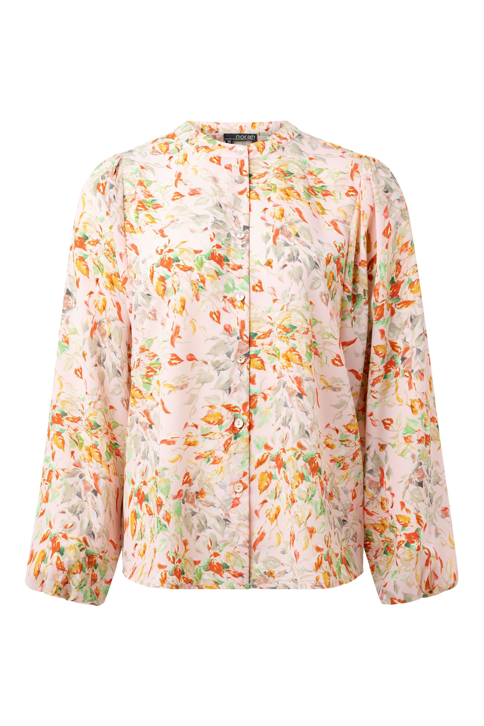 Norah Lichtroze blouse met grafische print pink multicolor 214292-920