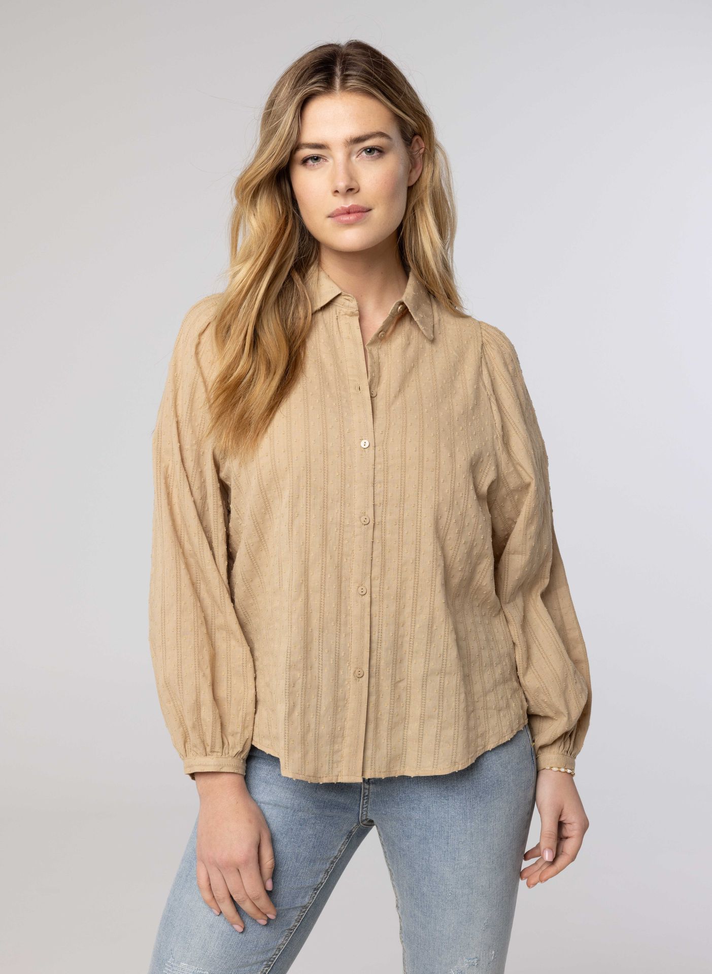 Norah Zandkleurige blouse  sand 214306-110-36