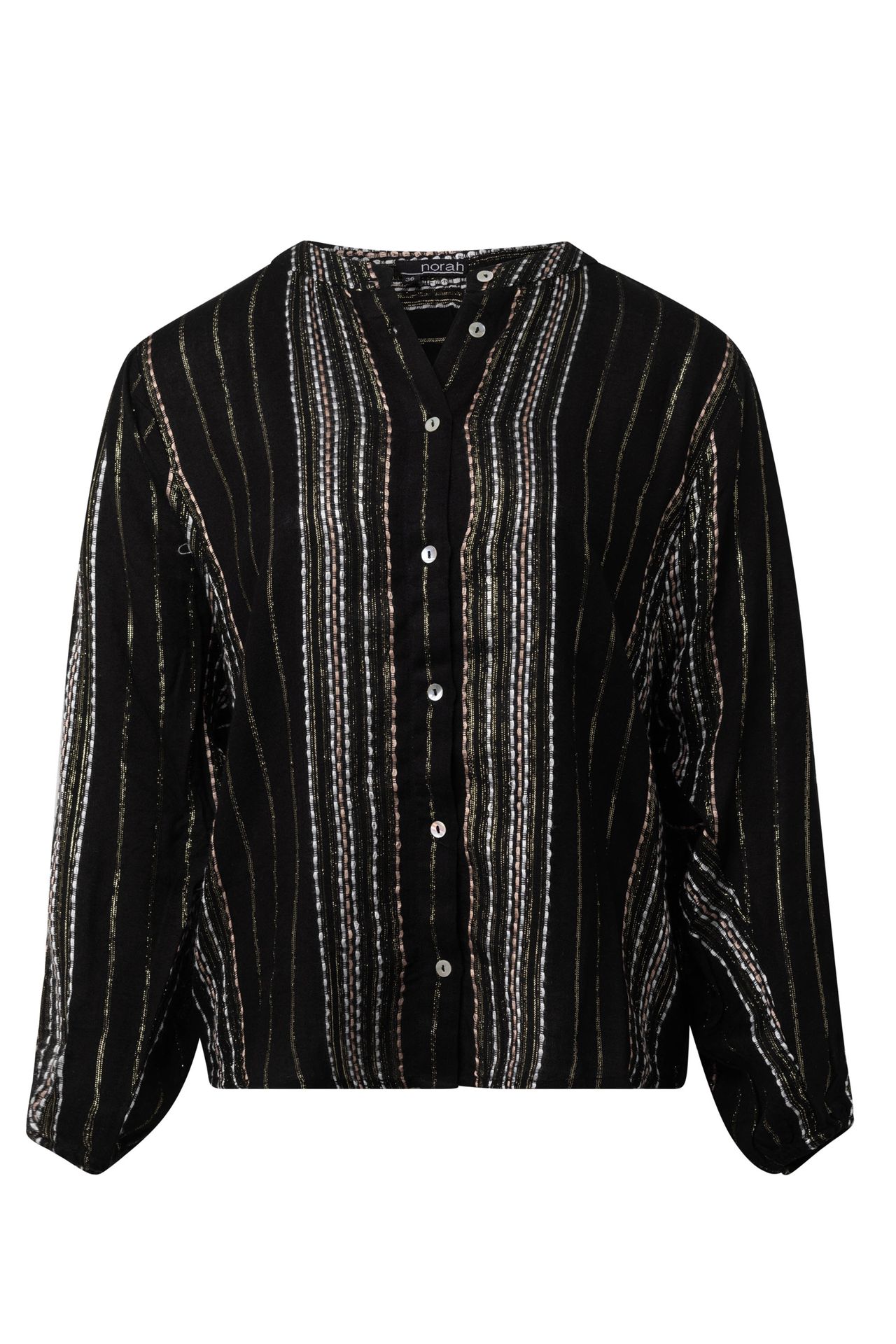 Norah Zwarte blouse black multicolor 214307-020