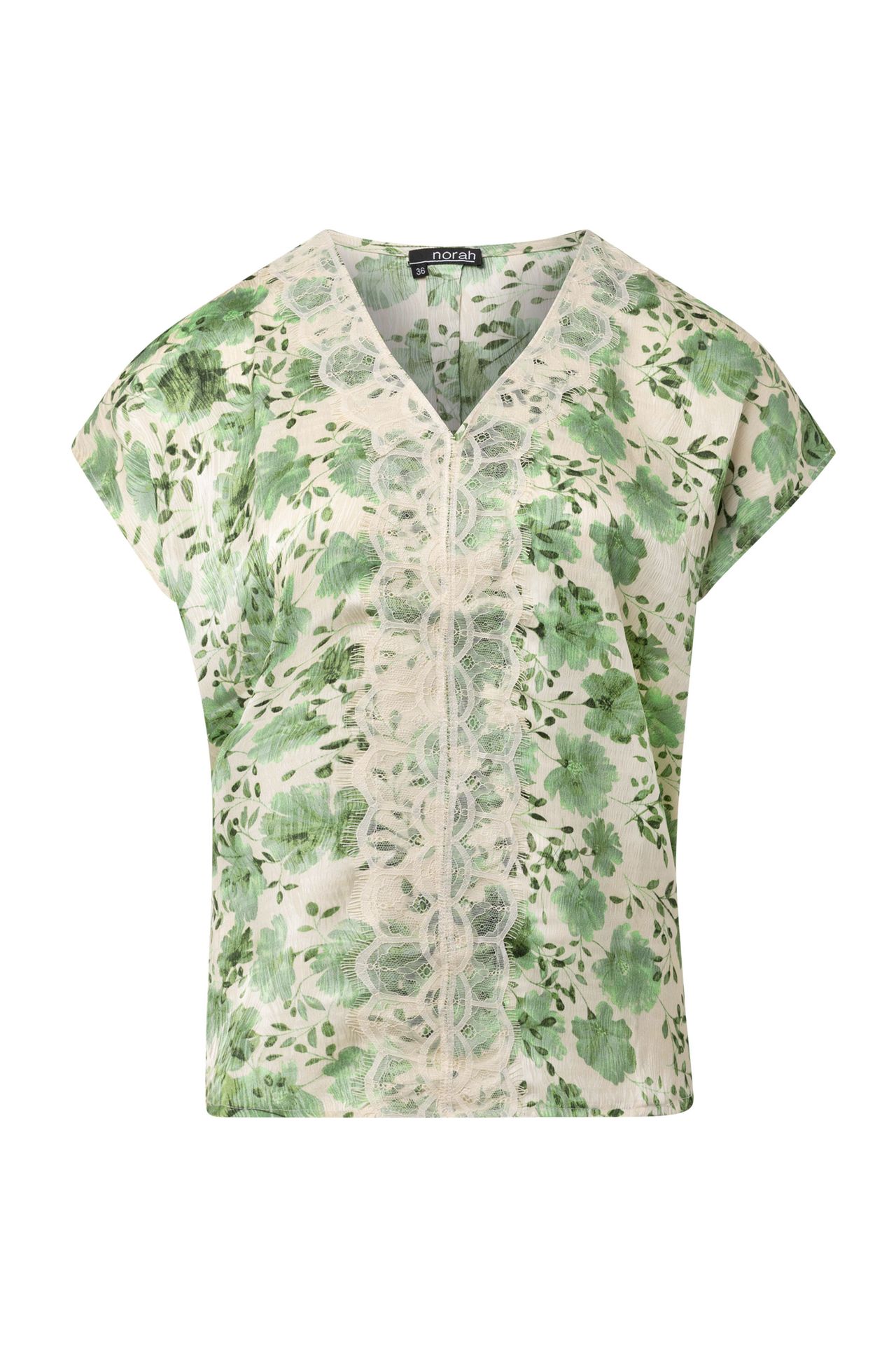 Norah Groene blouse green/ecru 214313-541