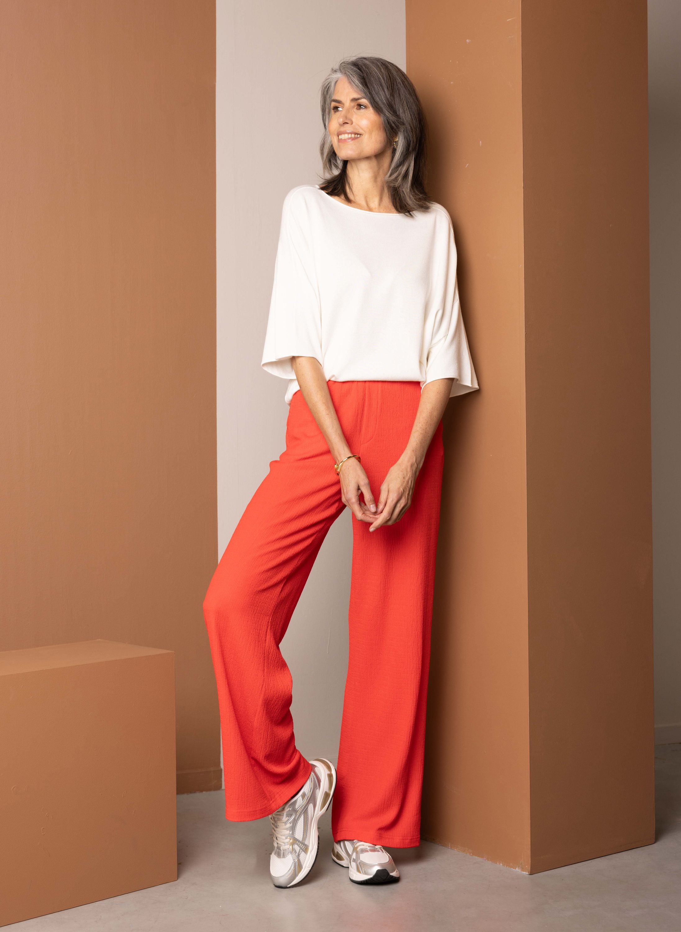 Norah Rode wijde broek azalea 214327-951