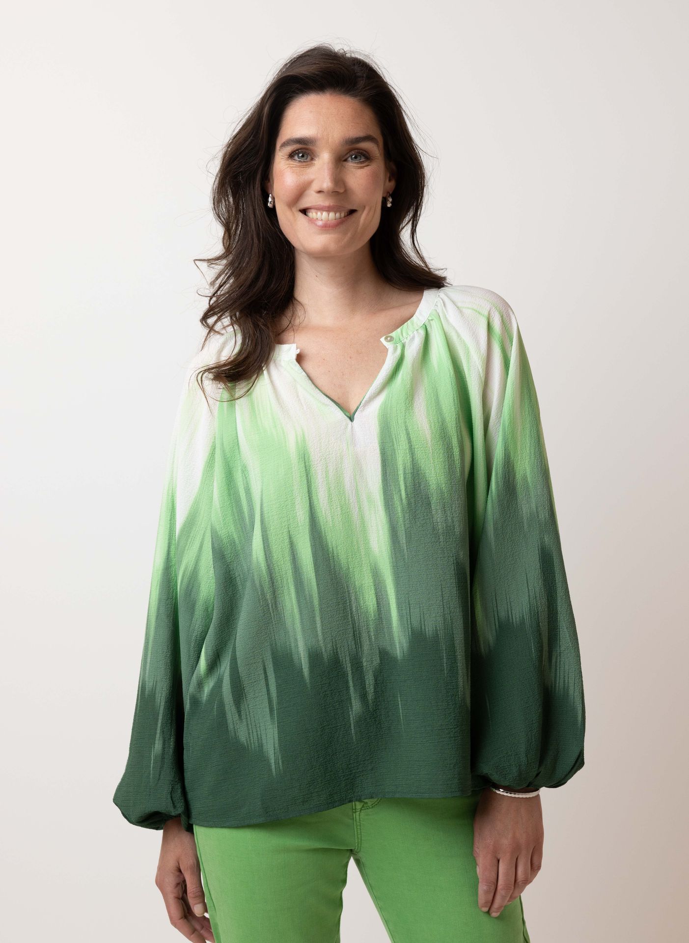 Norah Groene blouse green multicolor 214338-520