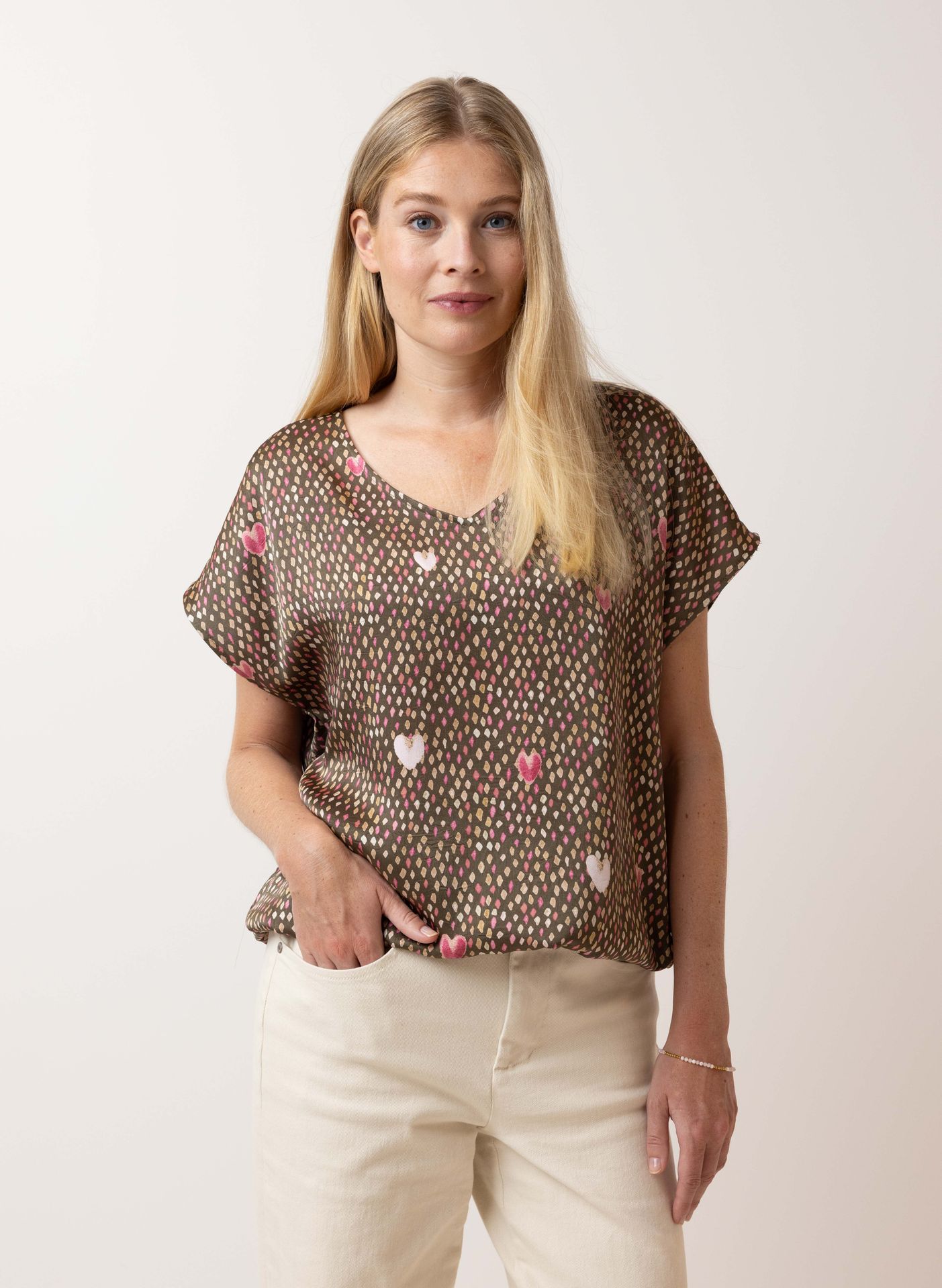 Norah Meerkleurige blouse green multicolor 214352-520