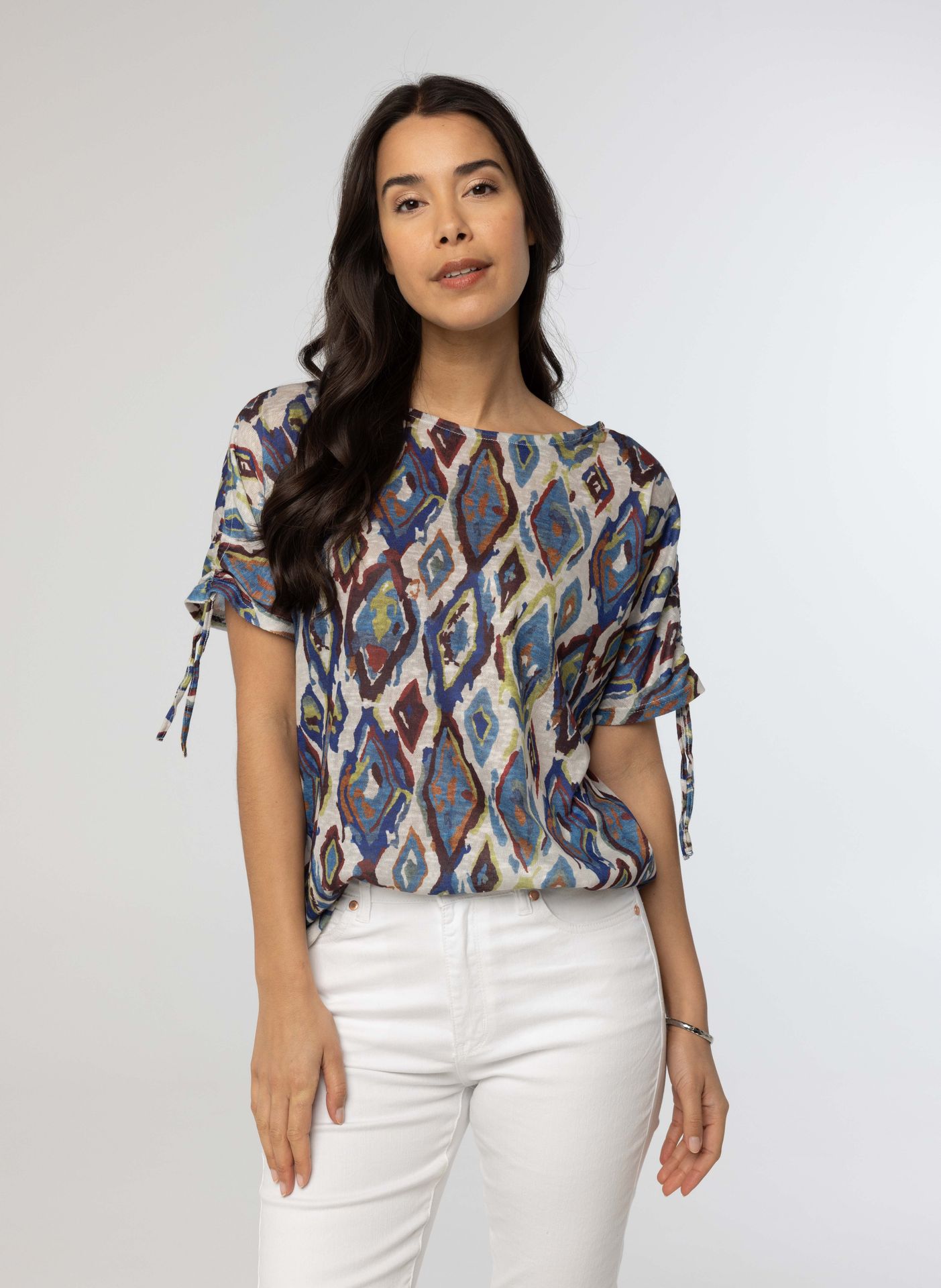 Norah Meerkleurig shirt met grafische print multicolor 214362-002
