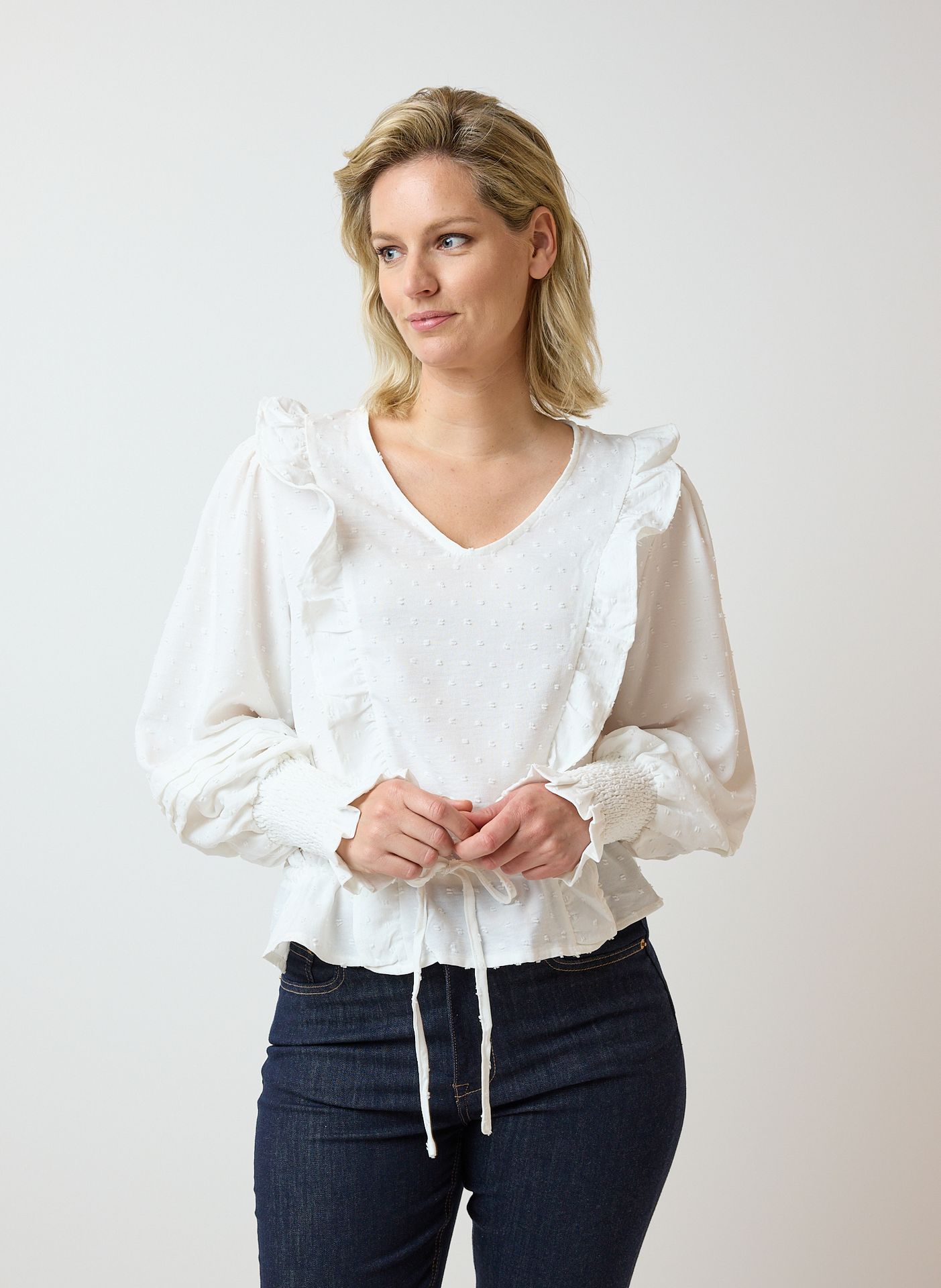 Norah Witte blouse white 214367-100