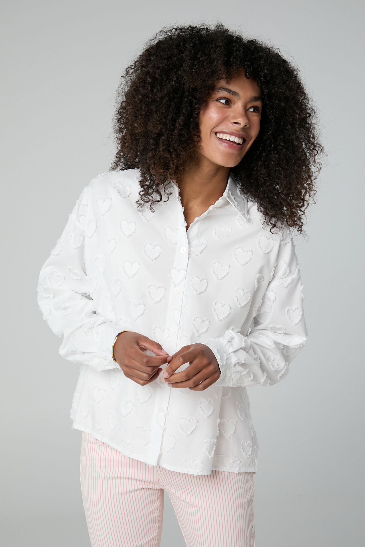  Witte blouse met hartjes white 214370-100-44