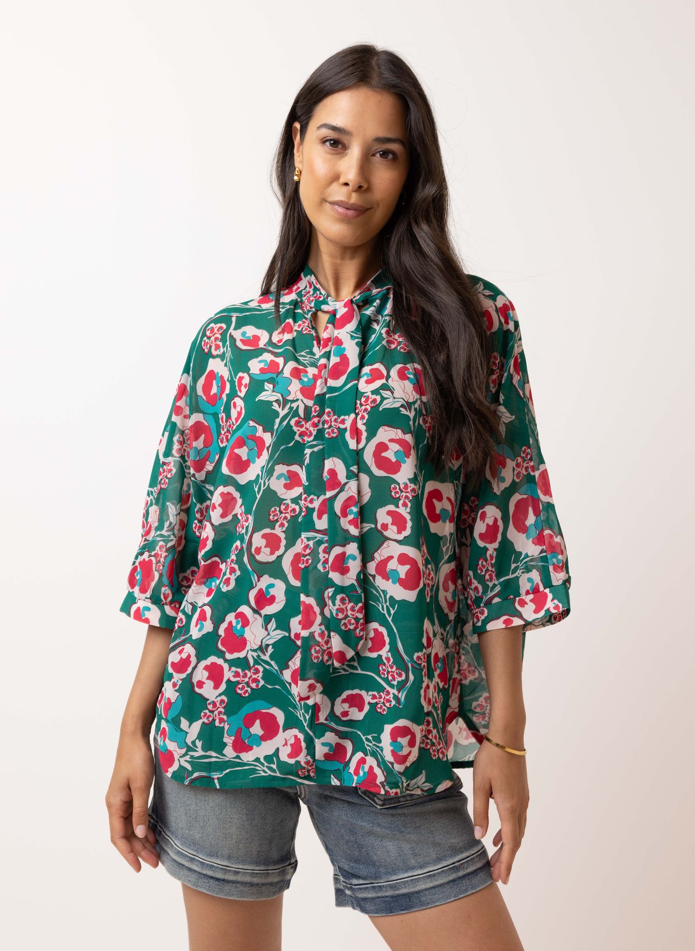 Norah Groene blouse green multicolor 214441-520