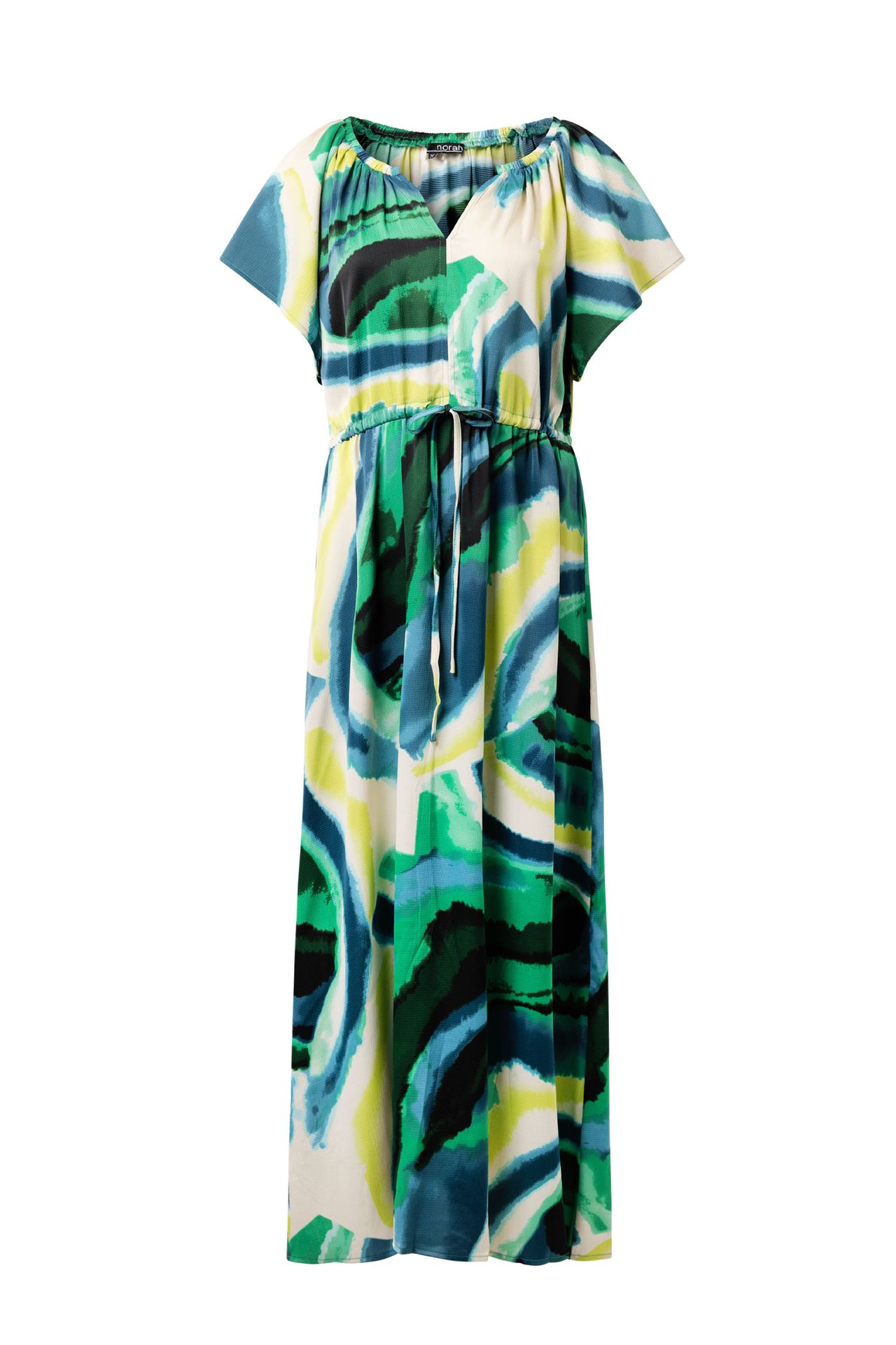 Norah Meerkleurige maxi jurk green multicolor 214465-520