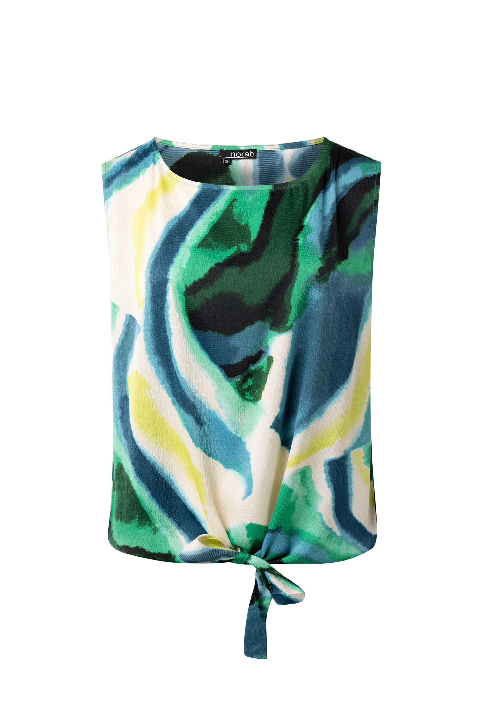 Norah Groene top met grafische print green multicolor 214466-520-36