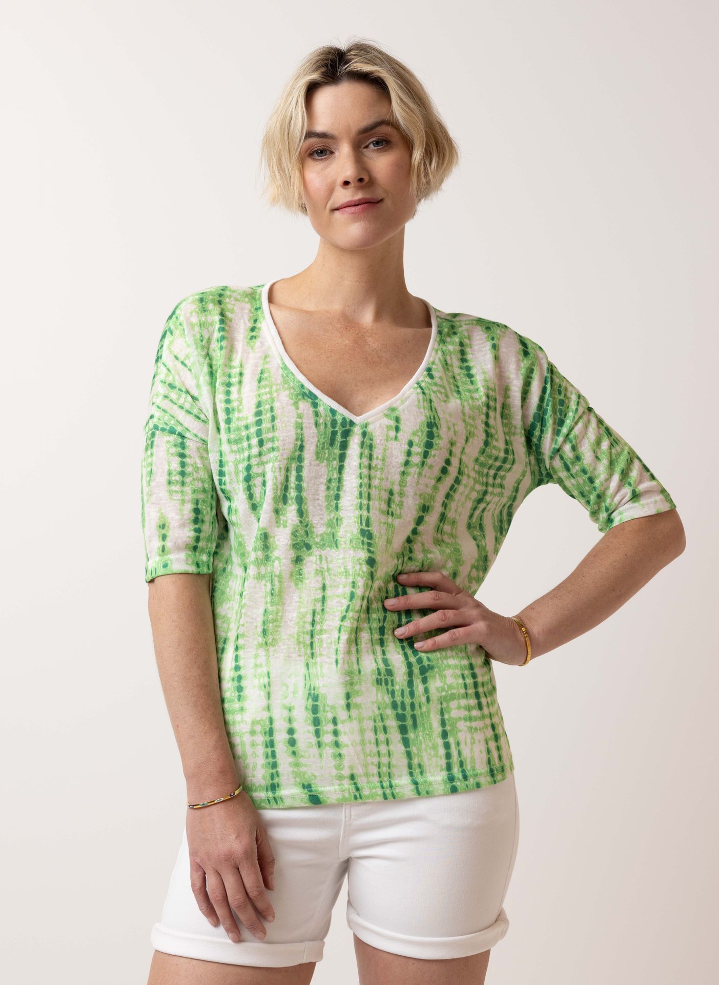 Norah Groen shirt green/white 214467-531