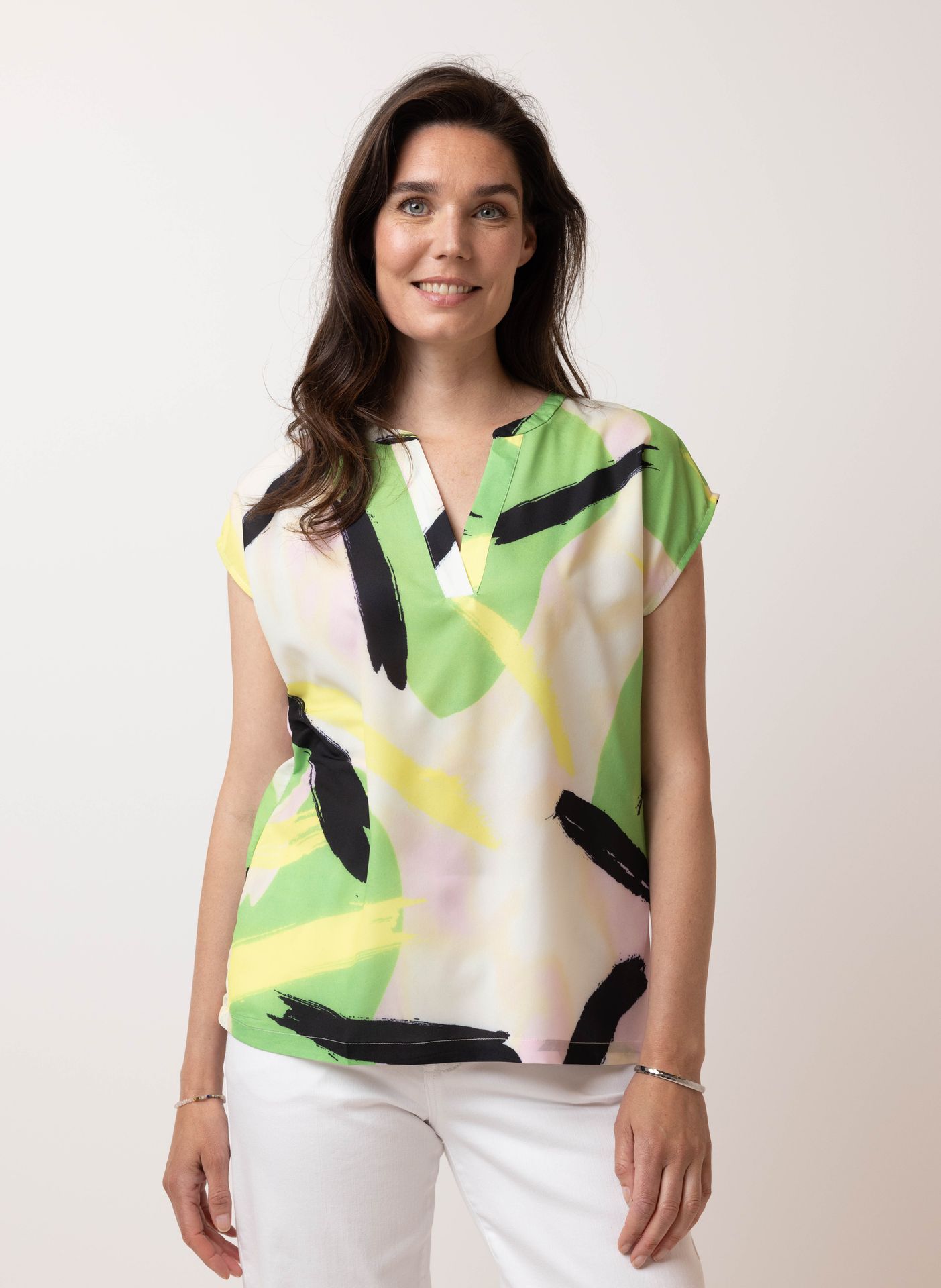 Norah Groene blouse lime multicolor 214468-501