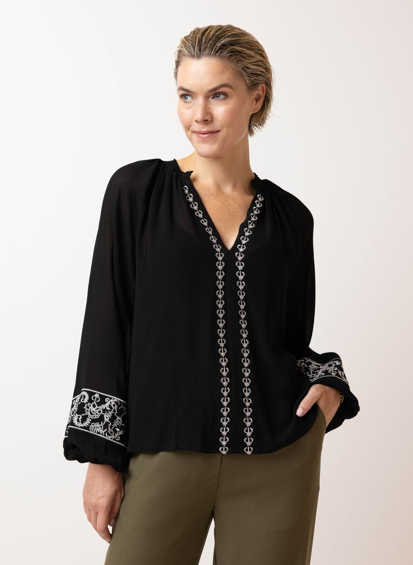 Norah Zwarte blouse black 214484-001