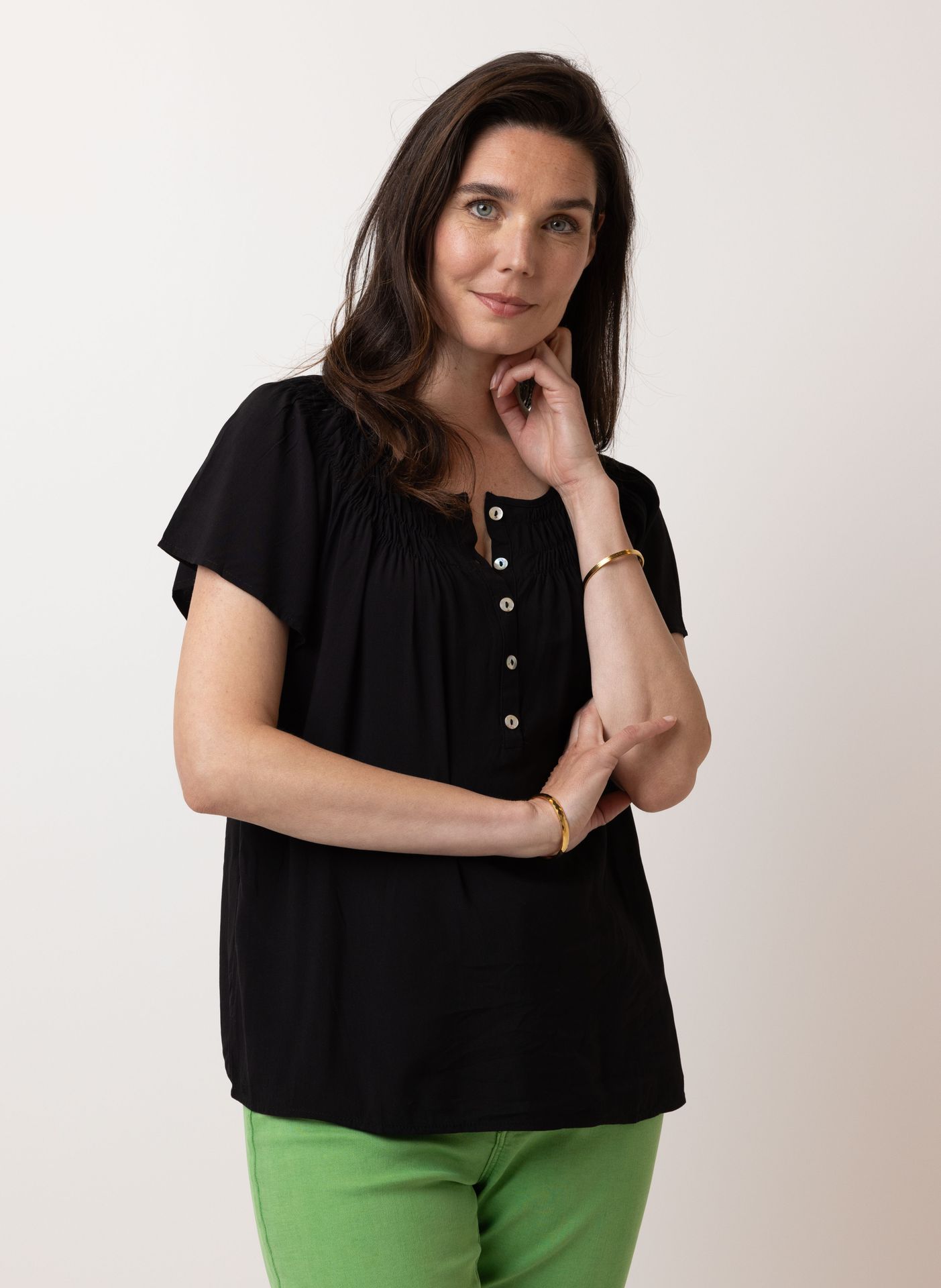 Norah Zwarte blouse black 214509-001