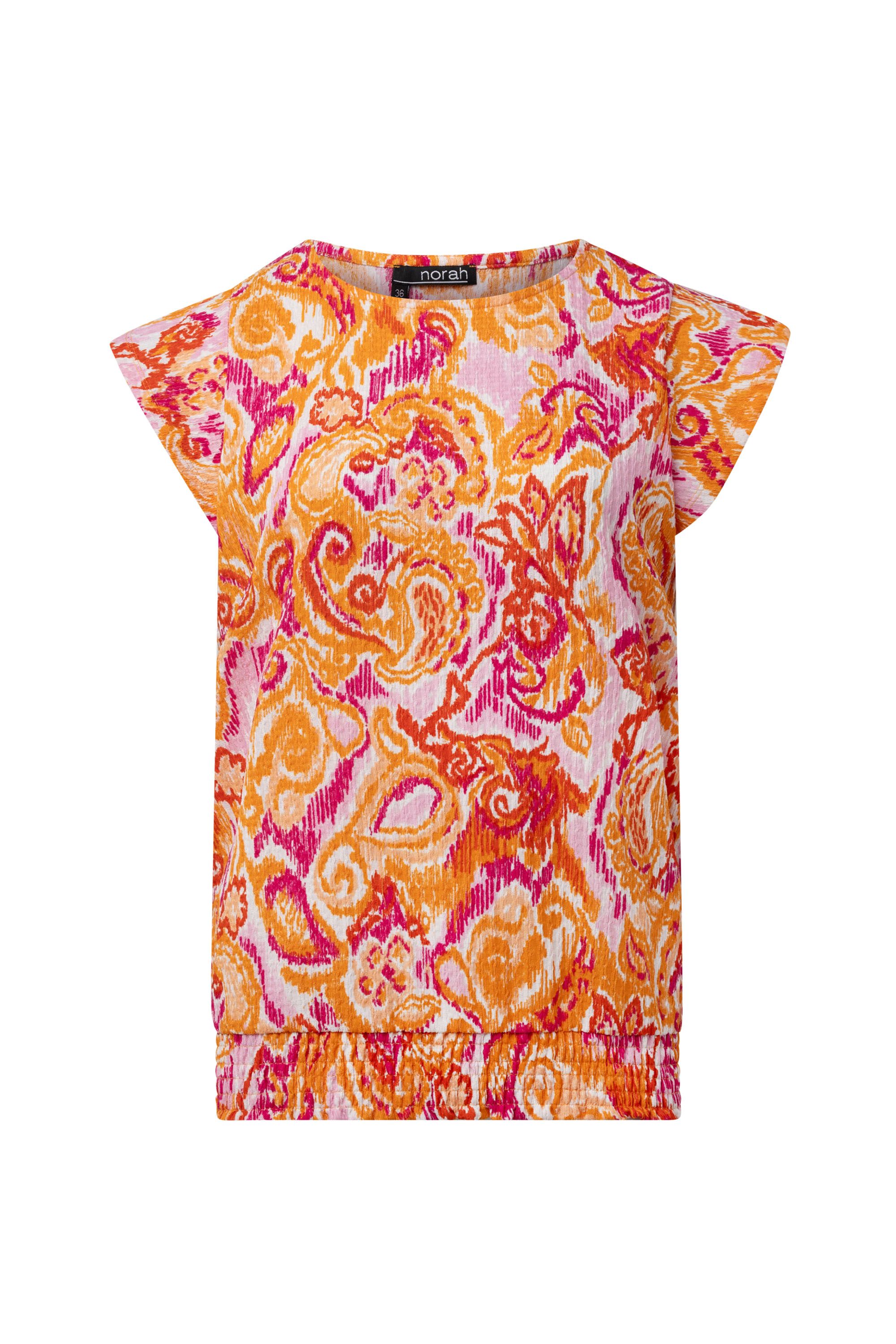 Norah Roze/oranje shirt met grafische print orange/pink 214511-739