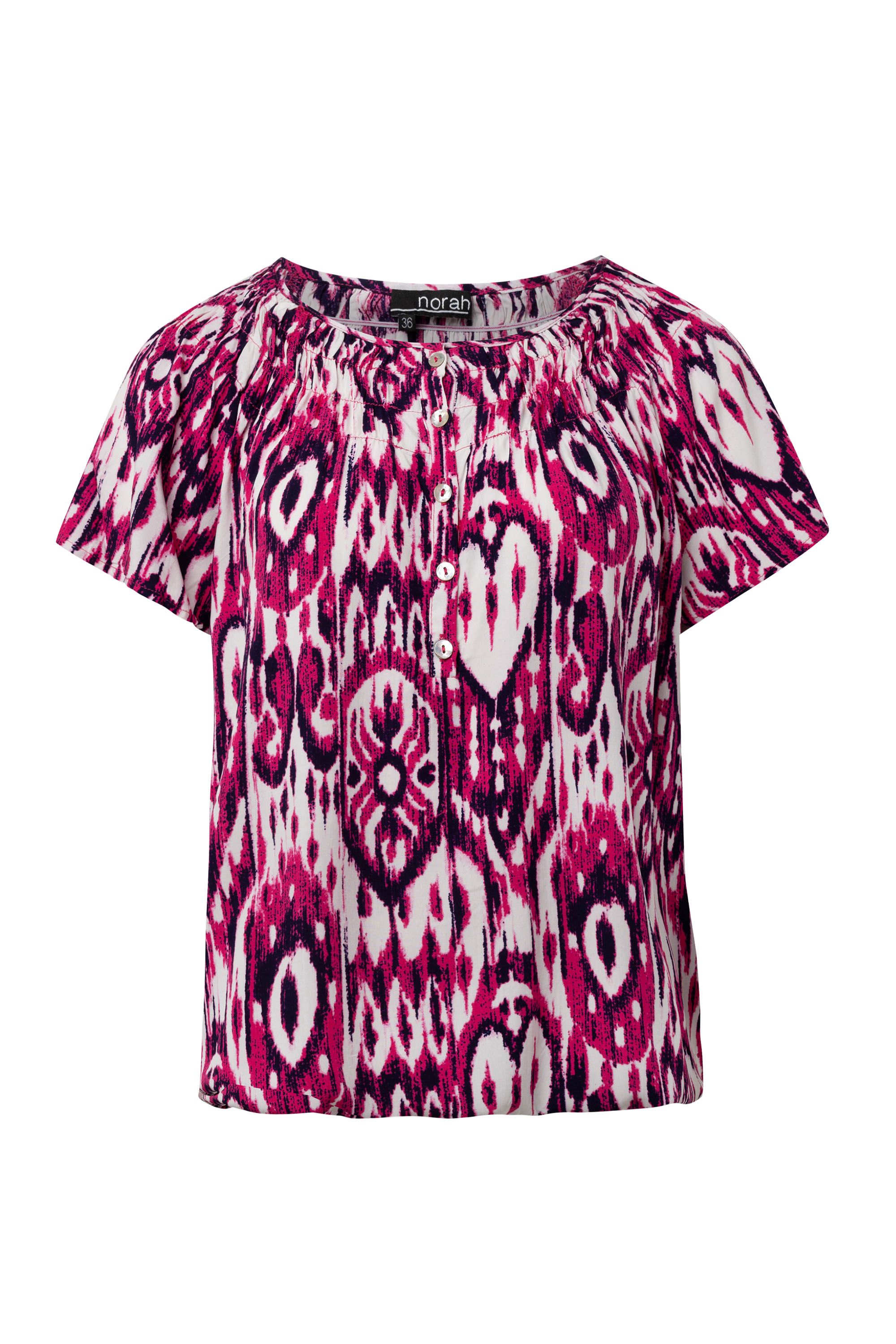 Norah Roze blouse met grafische print pink/white 214512-931