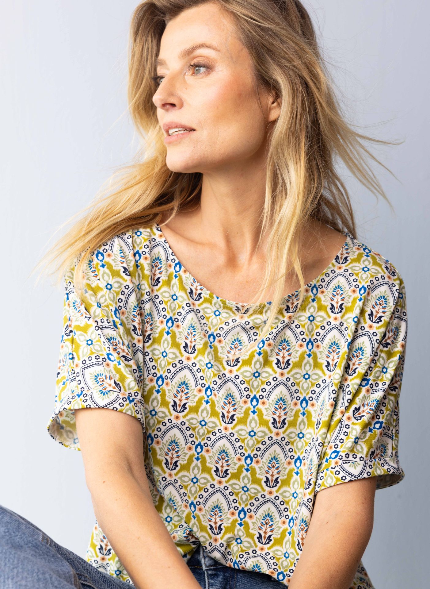 Norah Meerkleurig shirt lime multicolor 214701-501