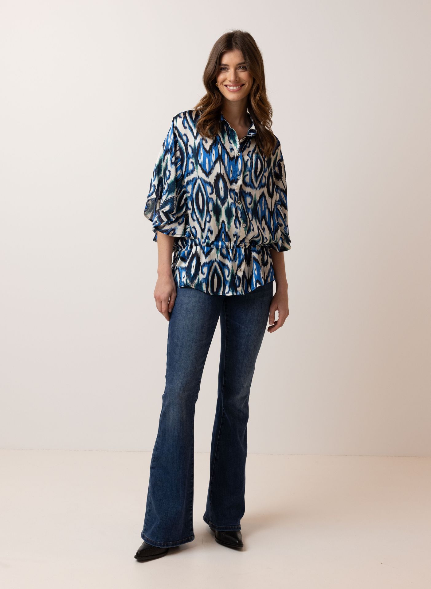 Norah Meerkleurige blouse blue multicolor 214711-420