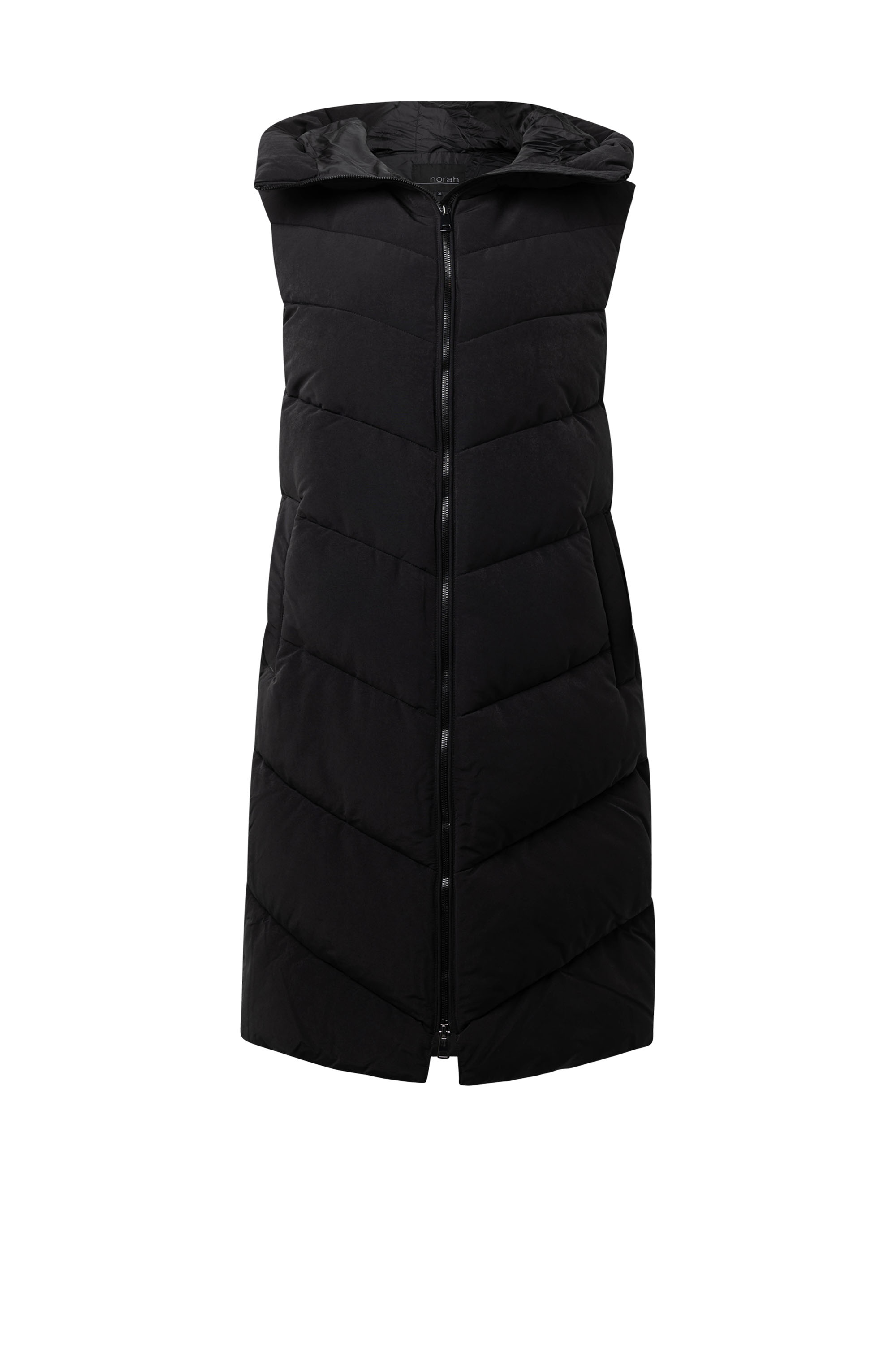 Zwarte lange gilet dames sale