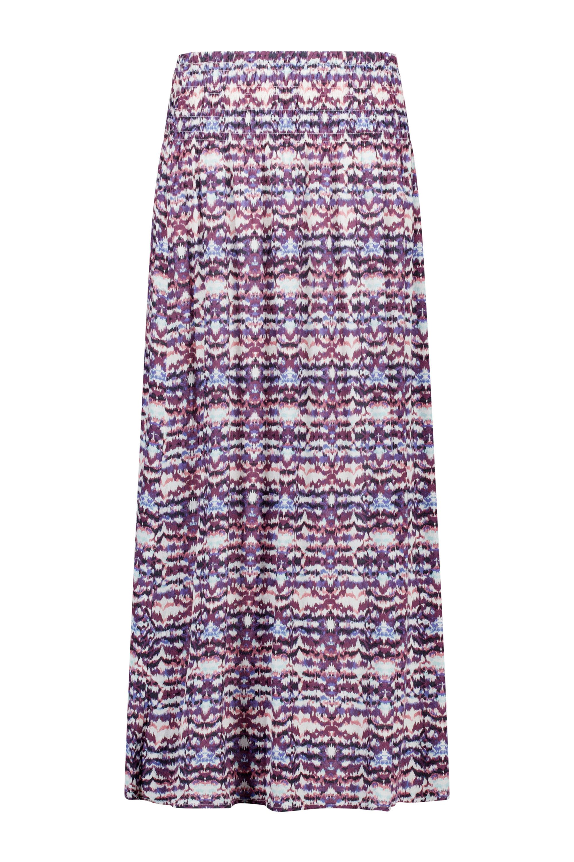 Norah Paarse midi rok met grafische print yellow multicolor 214781-320