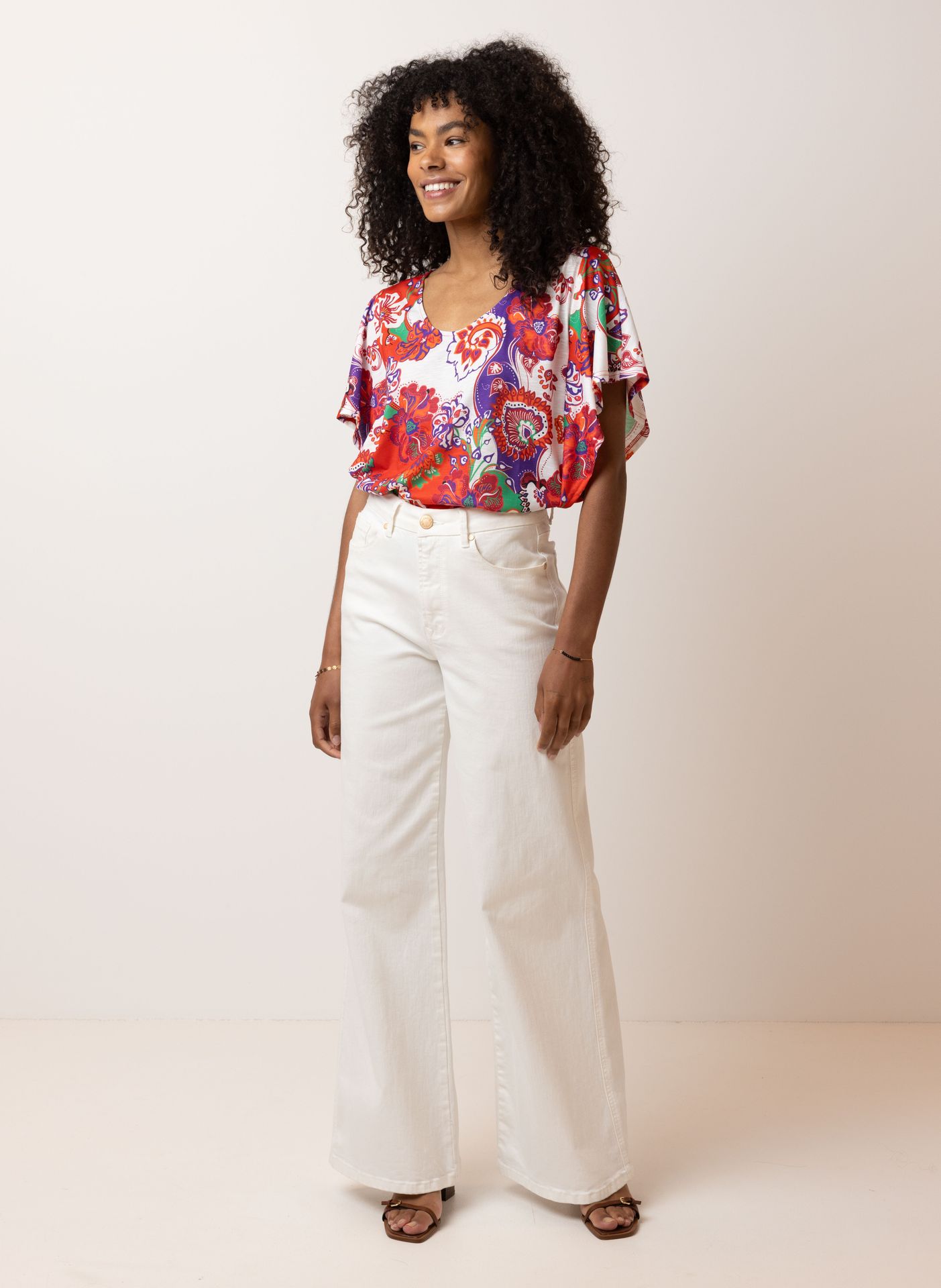 Norah Meerkleurig shirt red multicolor 214798-620