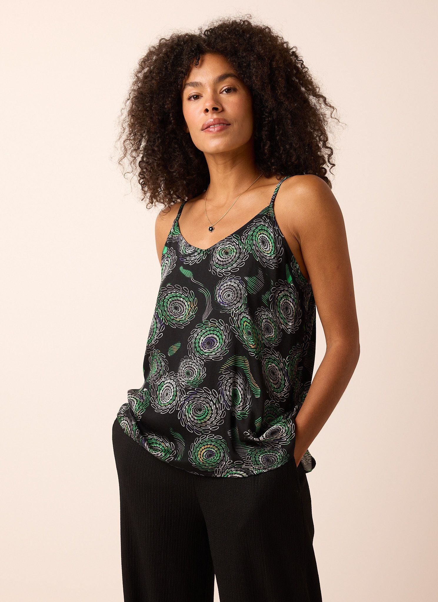 Norah Zwarte top met grafische print black multicolor 214819-020