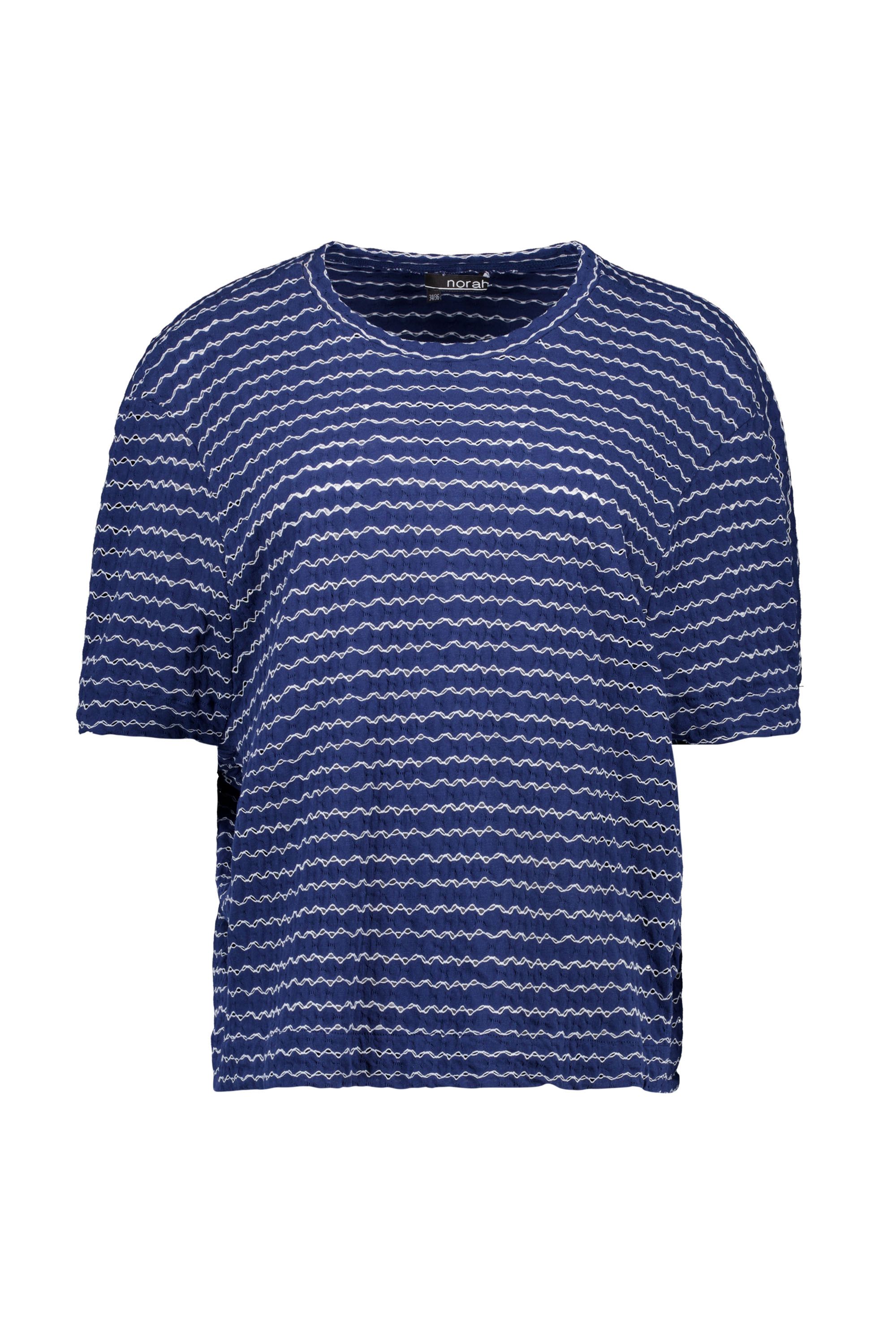 Norah Donkerblauw/wit gestreept shirt blue/white 214828-431