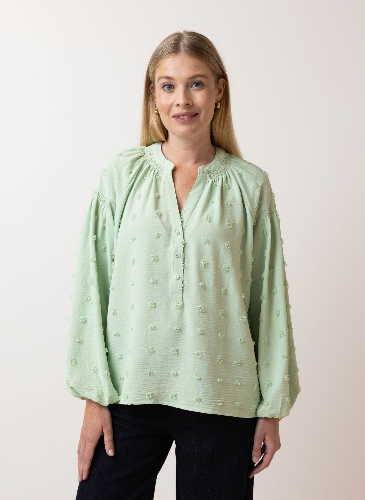 Norah Mintgroene blouse pastel green 214856-512