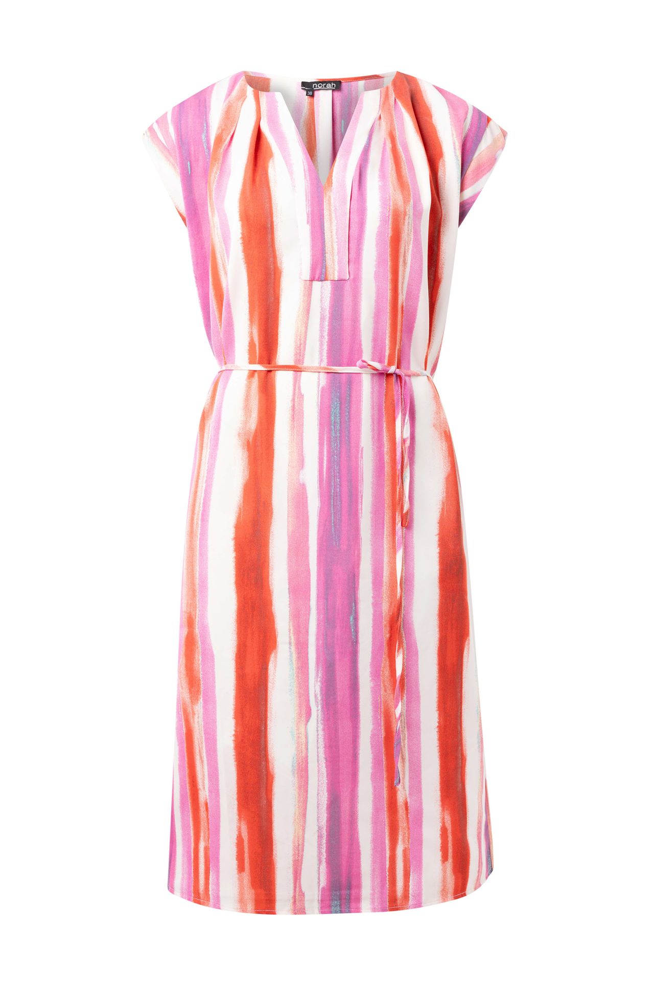 Norah Gestreepte midi jurk pink multicolor 214866-920