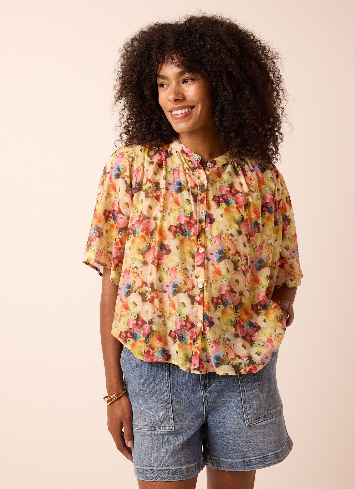 Norah Kleurrijke blouse met bloemenprint multicolor 214883-002