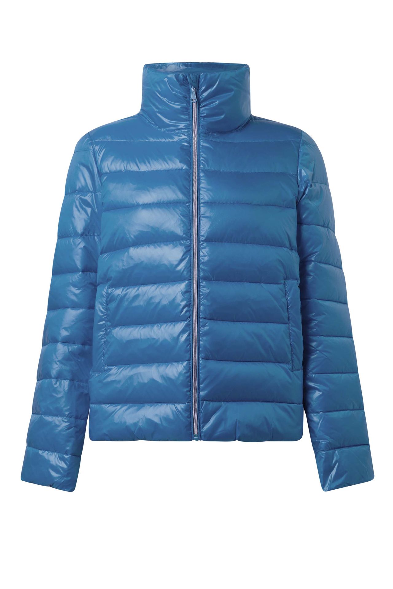Norah Blauwe gewatteerde jas met glans
 azur blue 214919-412-34