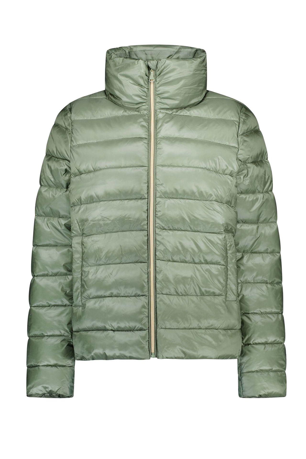 Norah Donkergroene gewatteerde jas met glans
 army green 214919-595-34