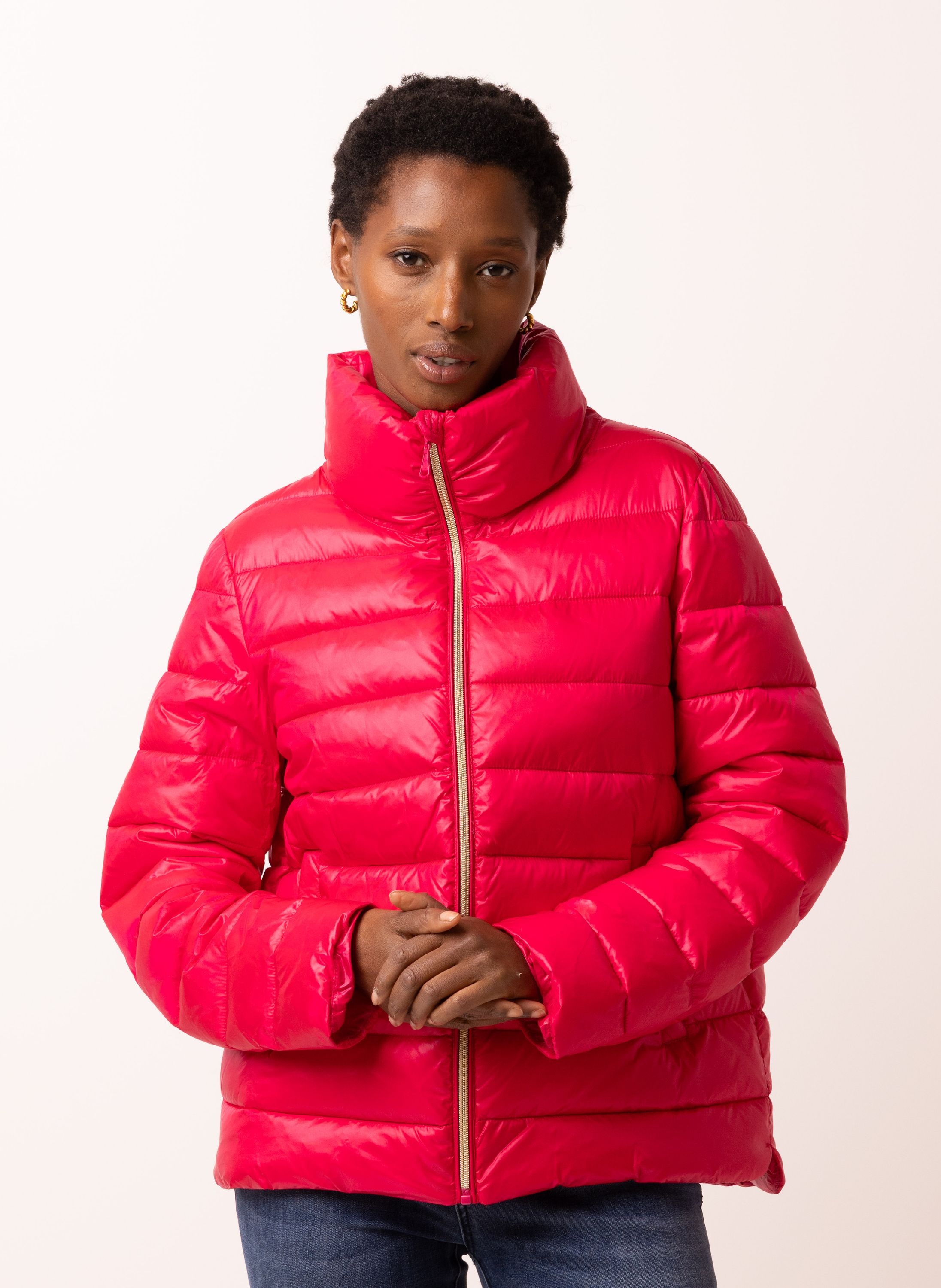 Norah Roze gewatteerde jas met glans
 pink 214919-900-46