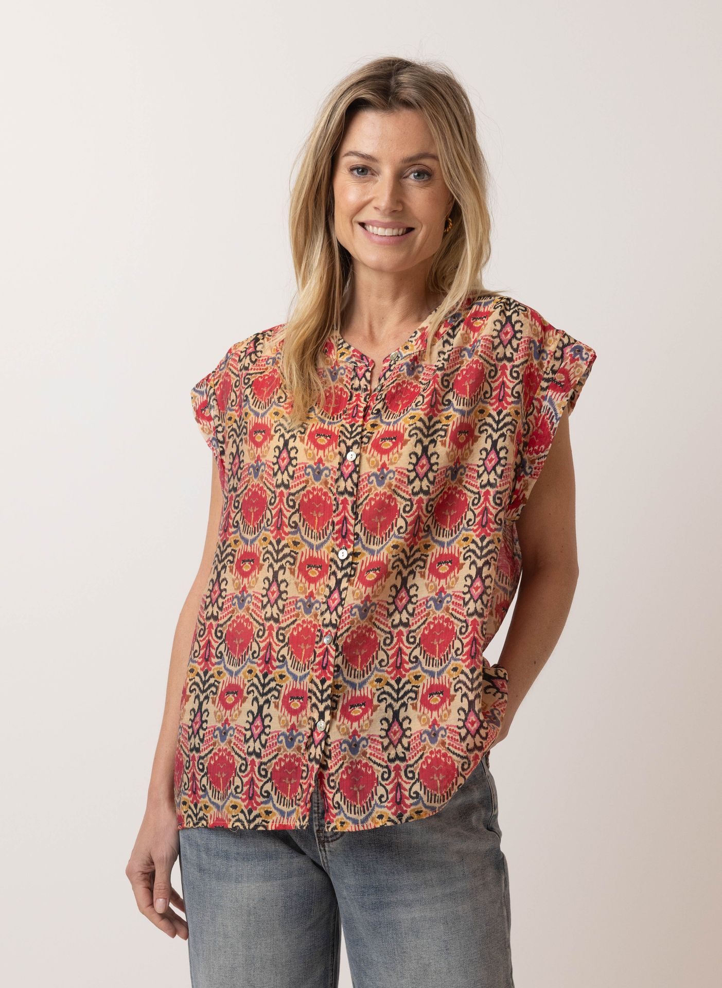 Norah Meerkleurige blouse pink multicolor 214923-920