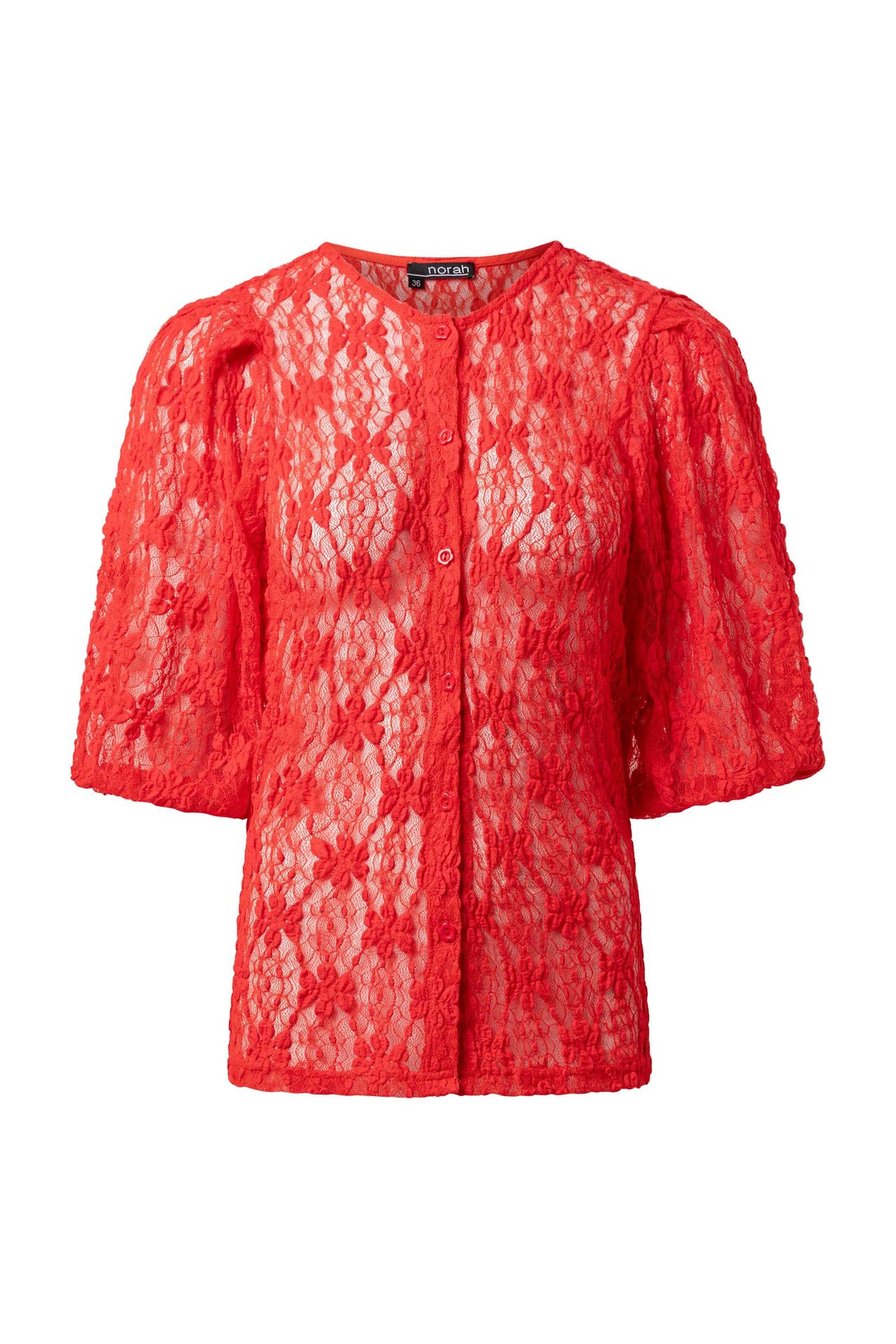 Norah Rode kanten blouse red 214967-600-44