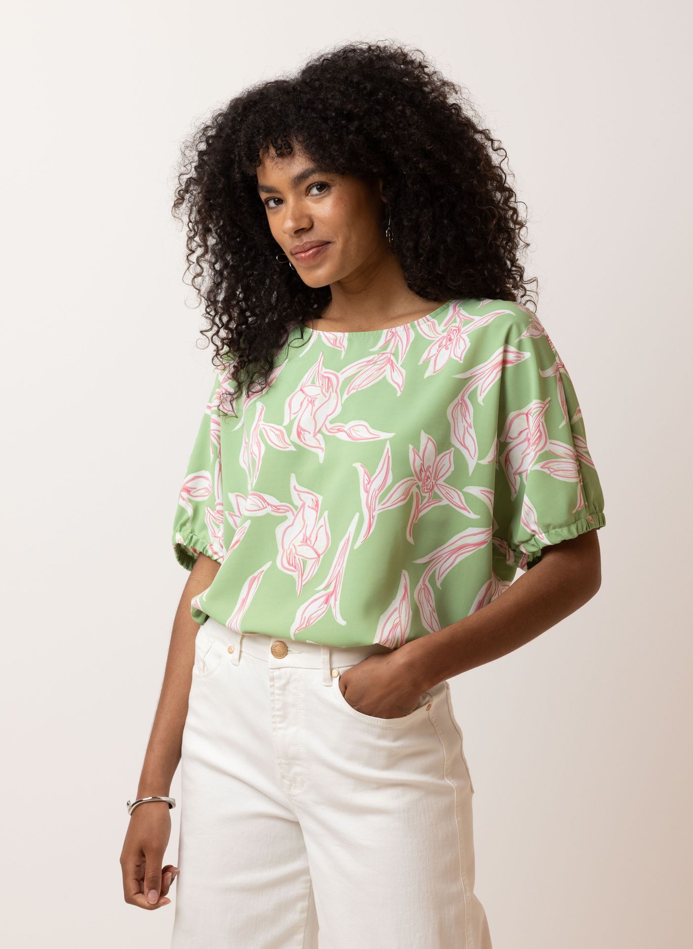 Norah Meerkleurige blouse lime multicolor 214973-501