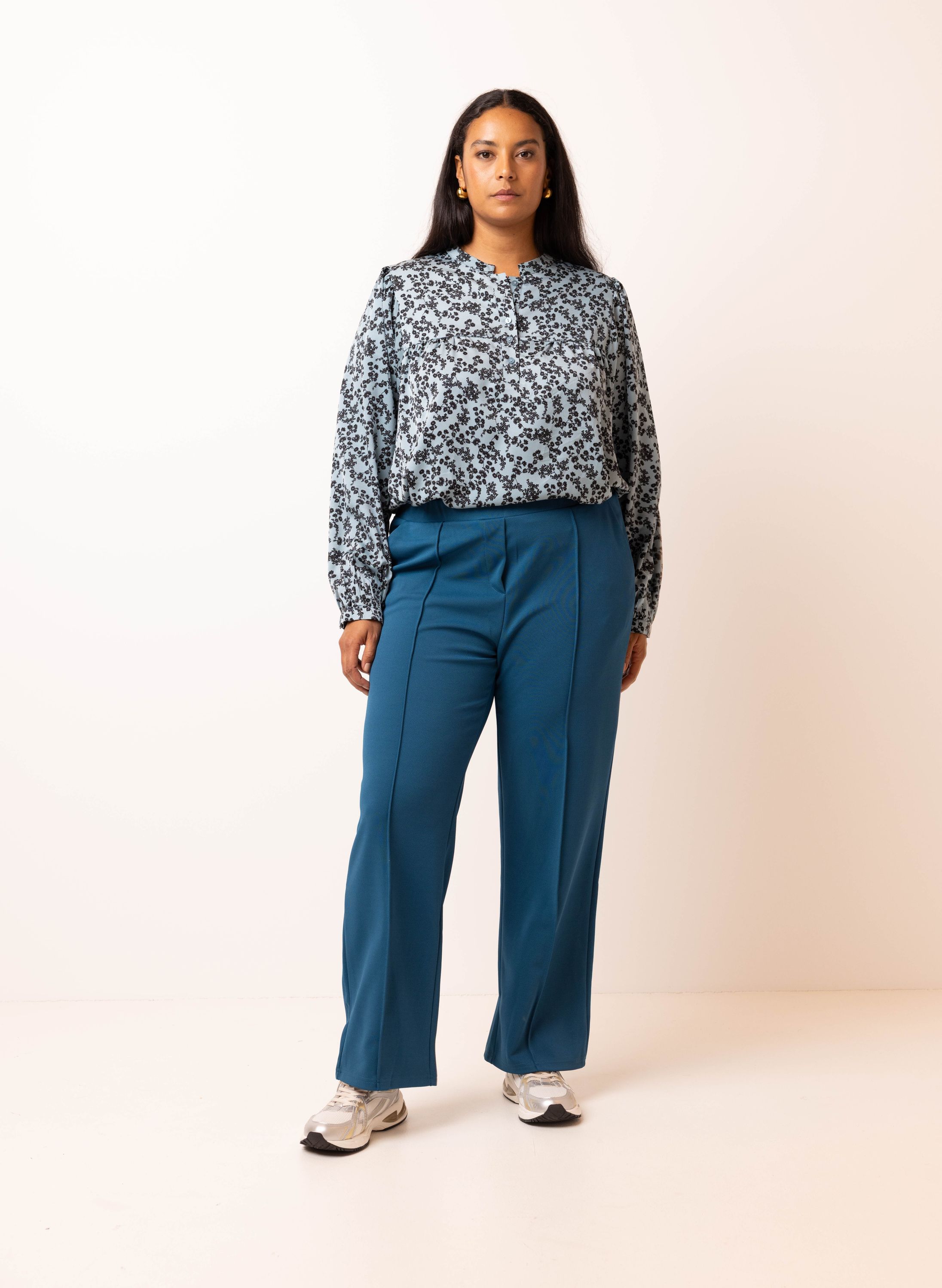 Norah Tammy broek petrolblauw petrol blue 214975-495-48