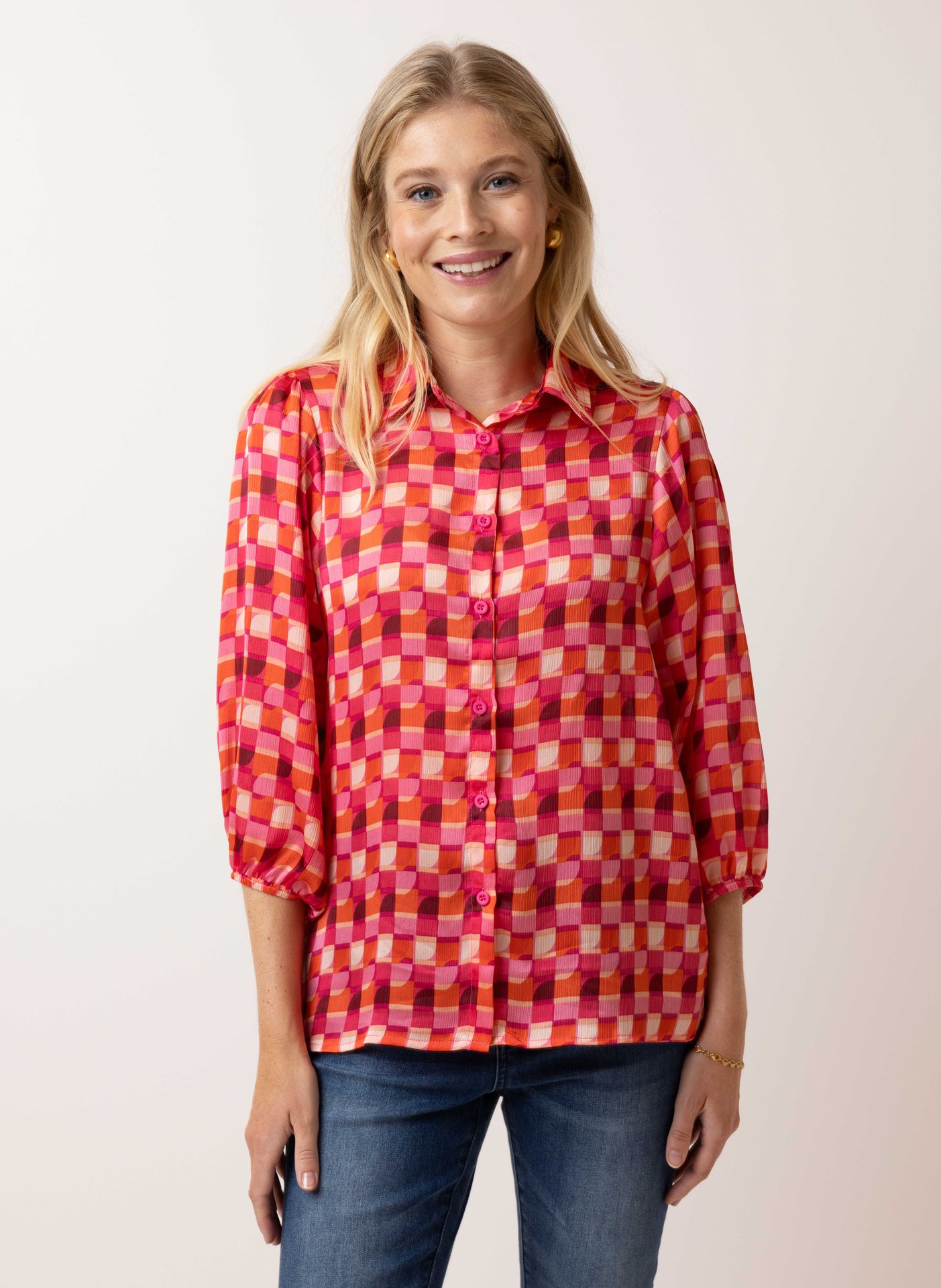 Norah Meerkleurige blouse red/pink 214998-639