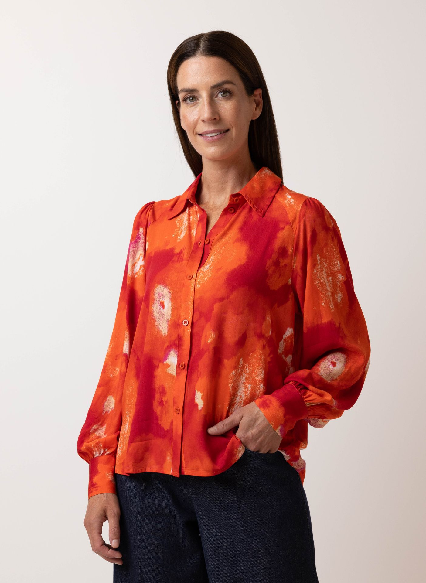 Norah Meerkleurige blouse pink/orange 215001-937