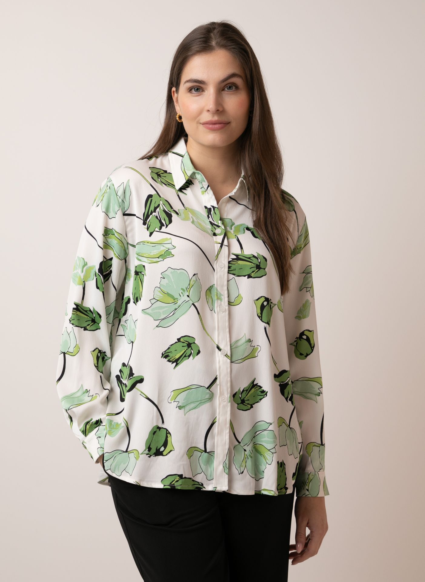 Norah Meerkleurige blouse green multicolor 215005-520