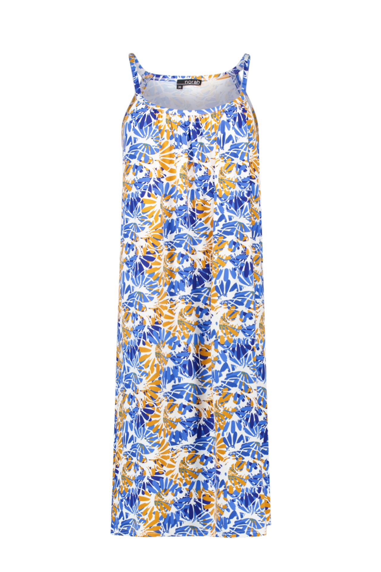Norah Meerkleurige midi jurk blue multicolor 215012-420