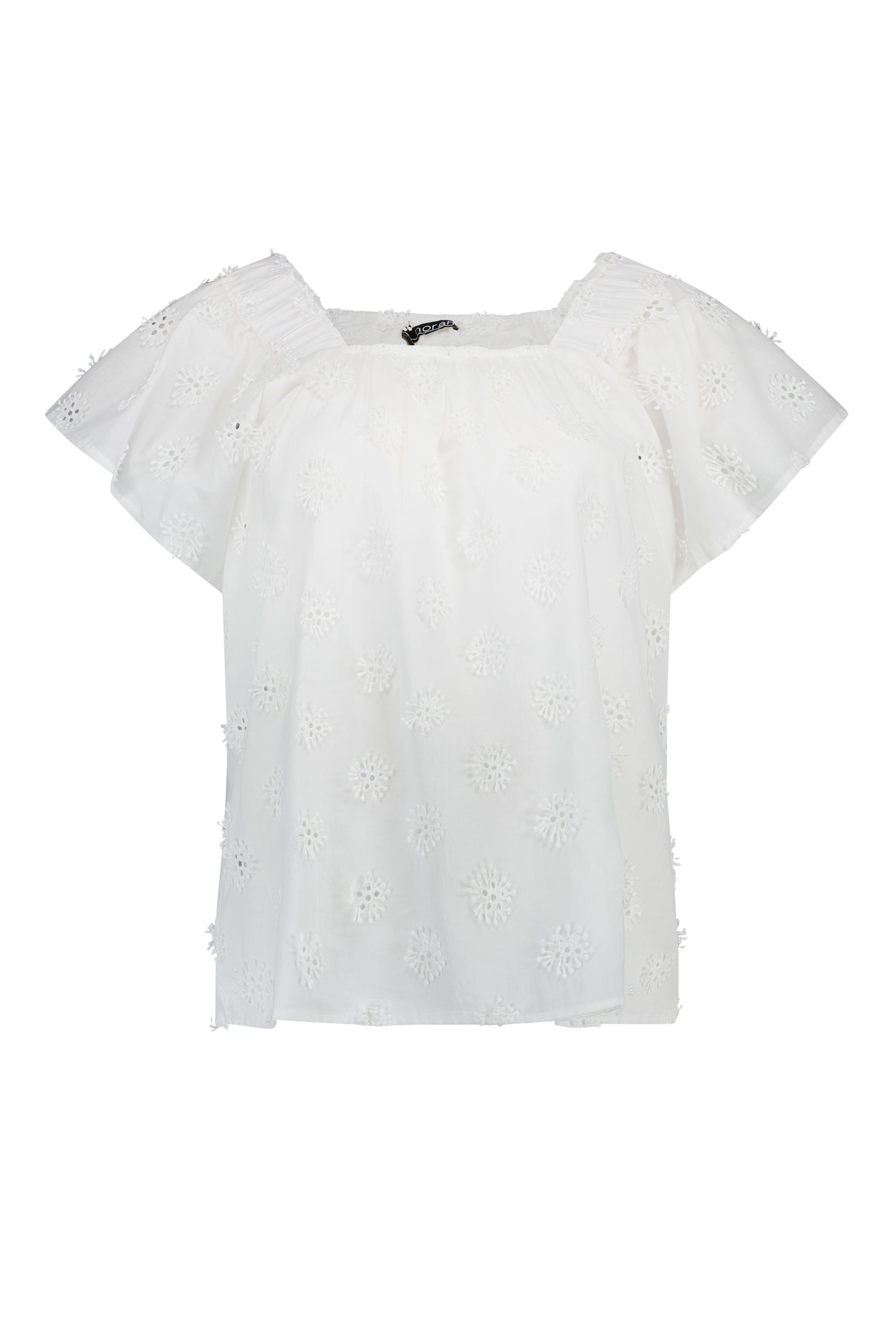 Norah Witte blouse met vierkante hals white 215037-100
