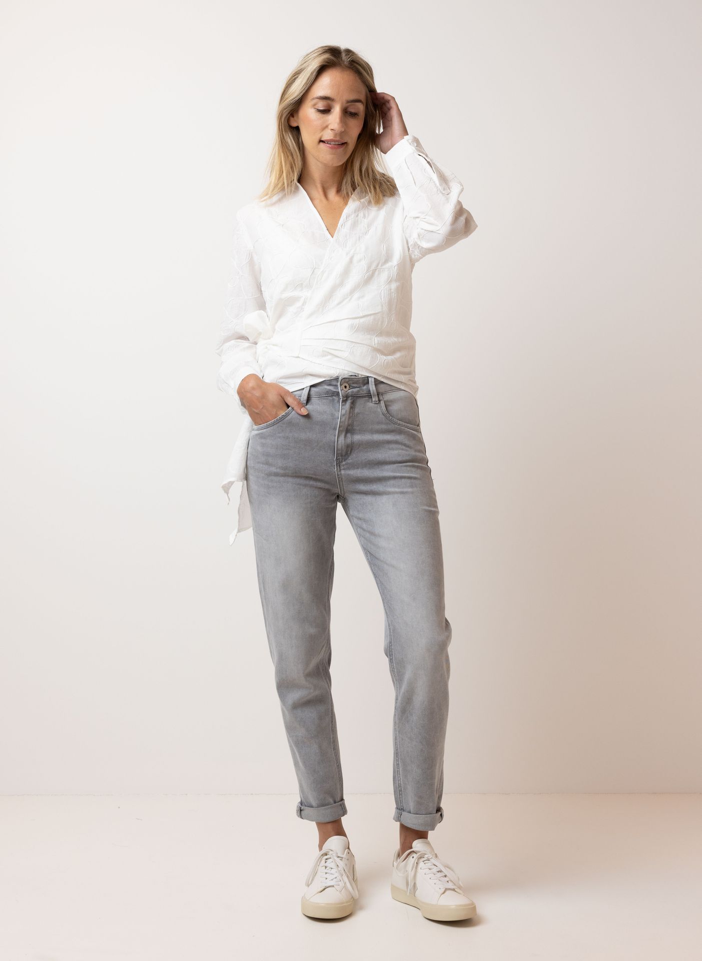 Norah Lichtgrijze jeans light grey 215038-051