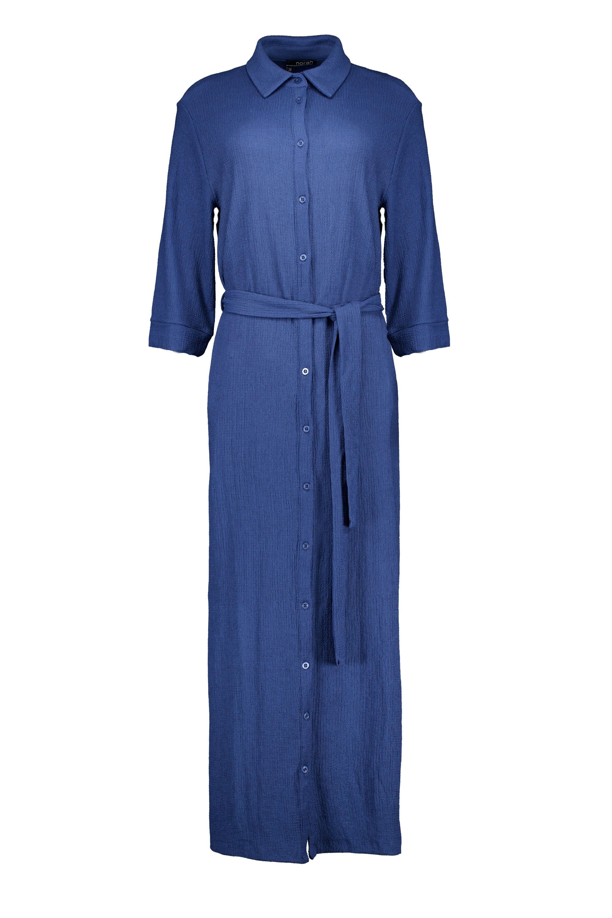 Norah Blauwe maxi jurk met ceintuur blue 215046-400