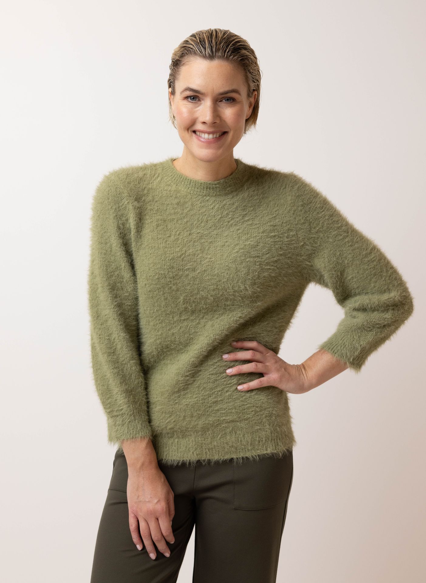 Norah Groene trui moss green 215048-577