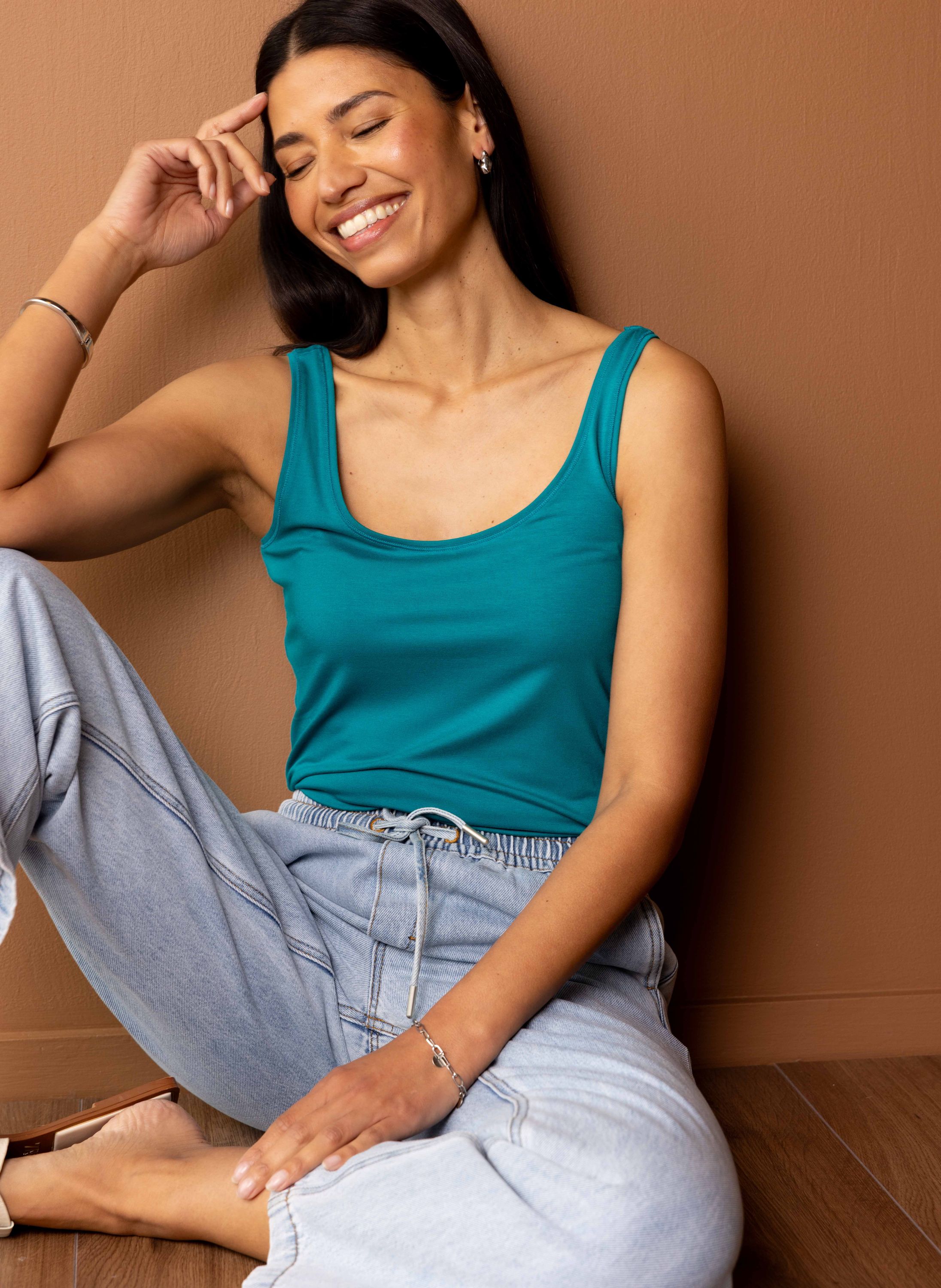 Norah Marianne top blauw/groen petrol blue 215050-495