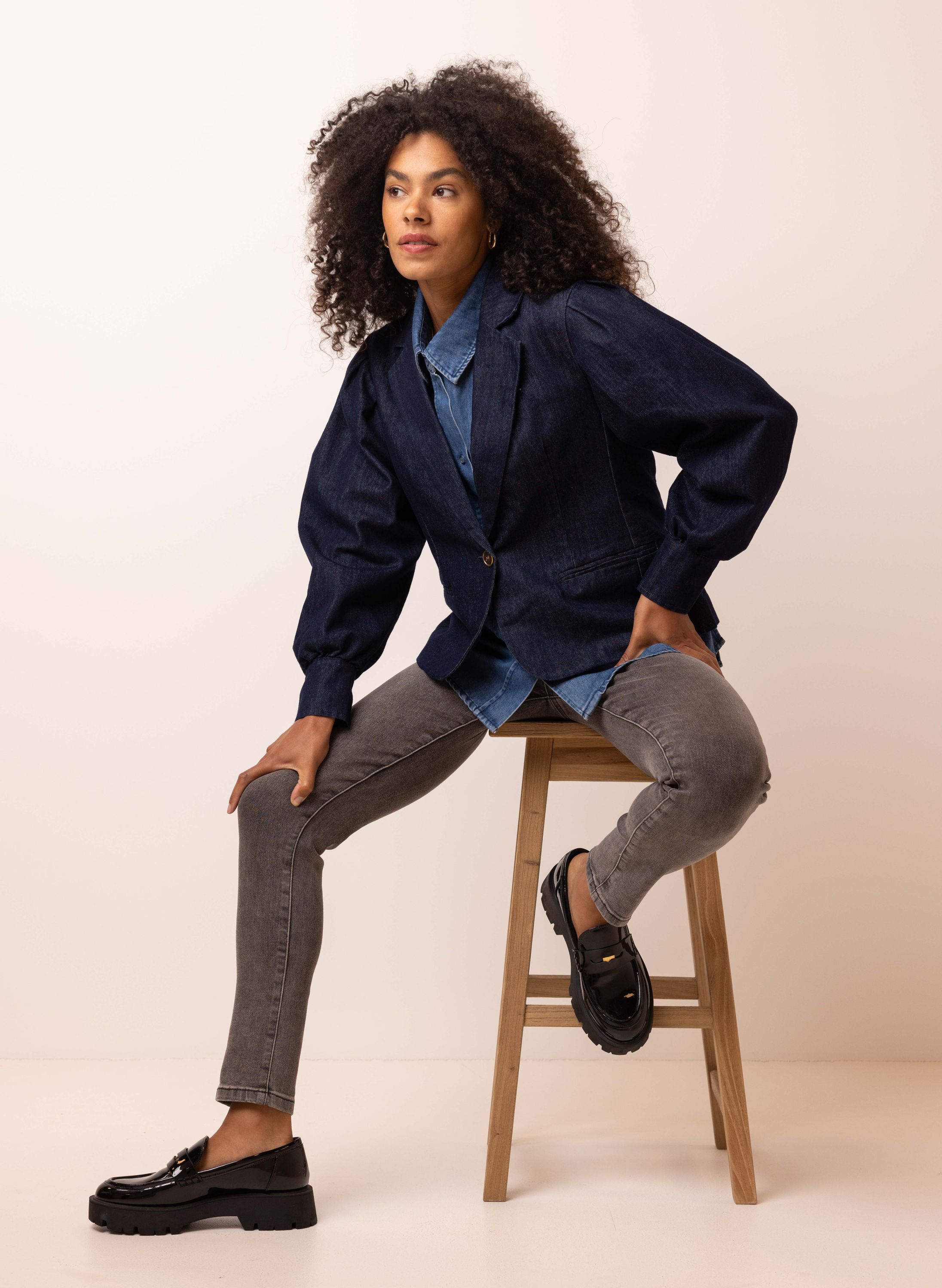 Norah Sara jeans | Slim | Grijs black/grey 215055-040