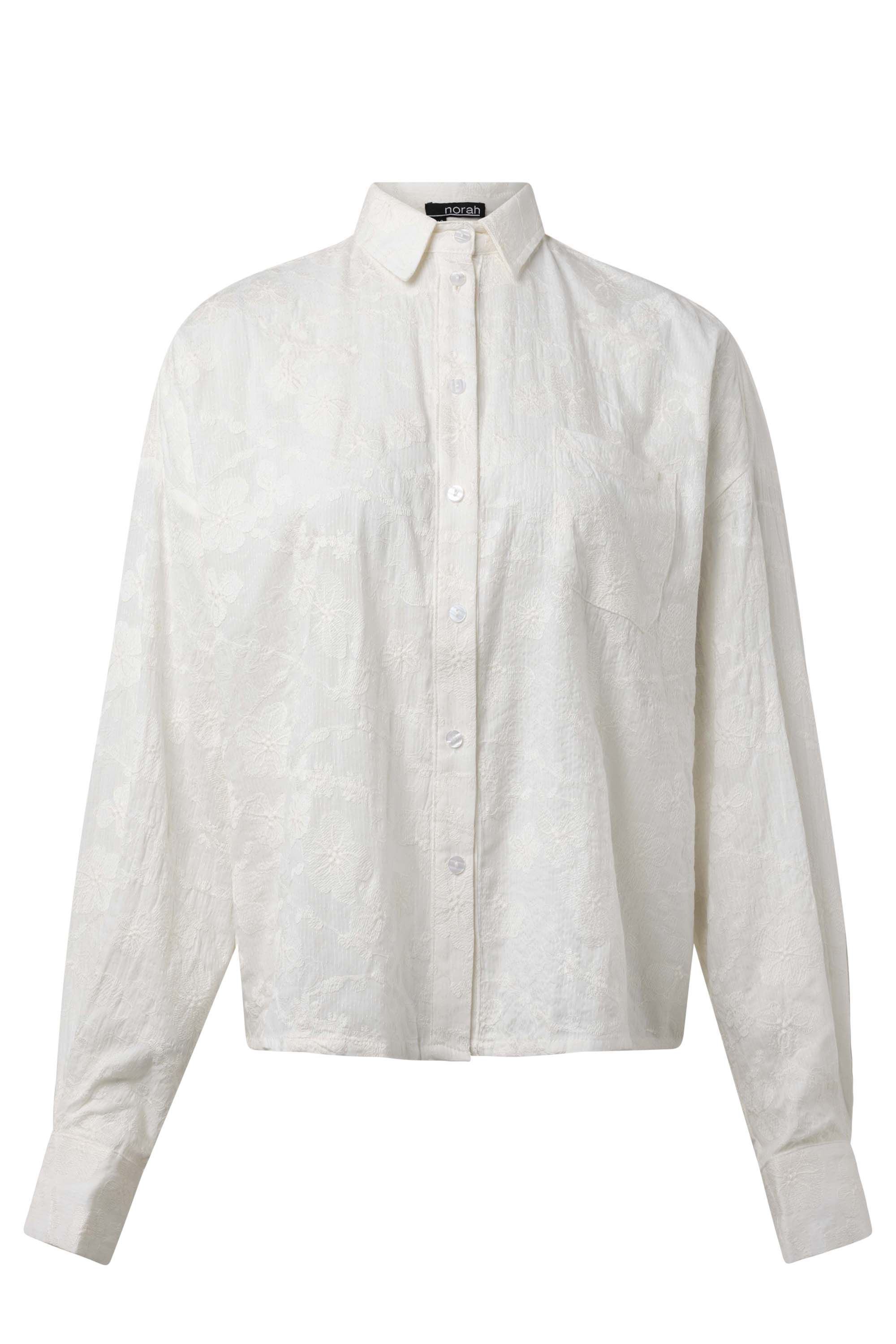 Norah Off-white blouse met borduursels off-white 215071-101